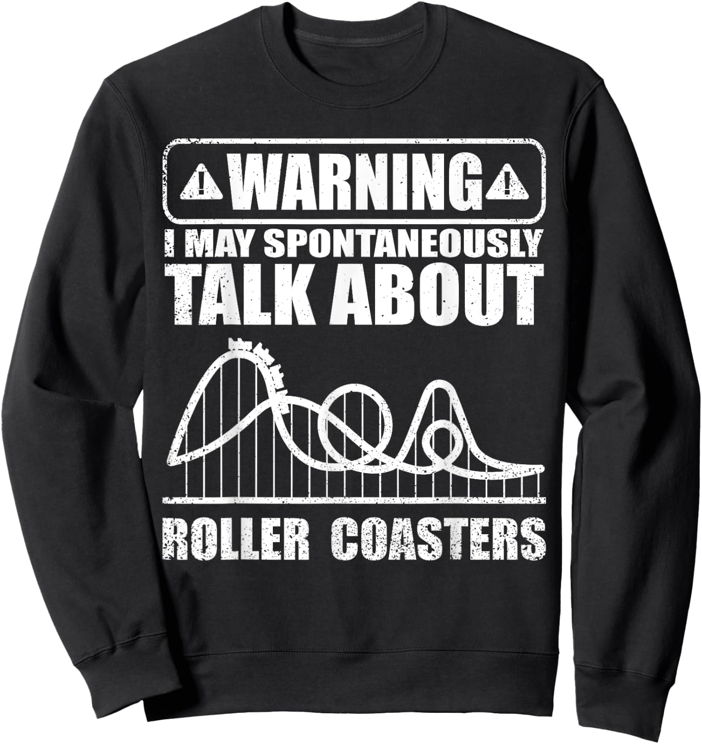 Cute Roller Coaster Women Ride Rollercoaster Lovers Sweatshirt - Sweatshirt | Black