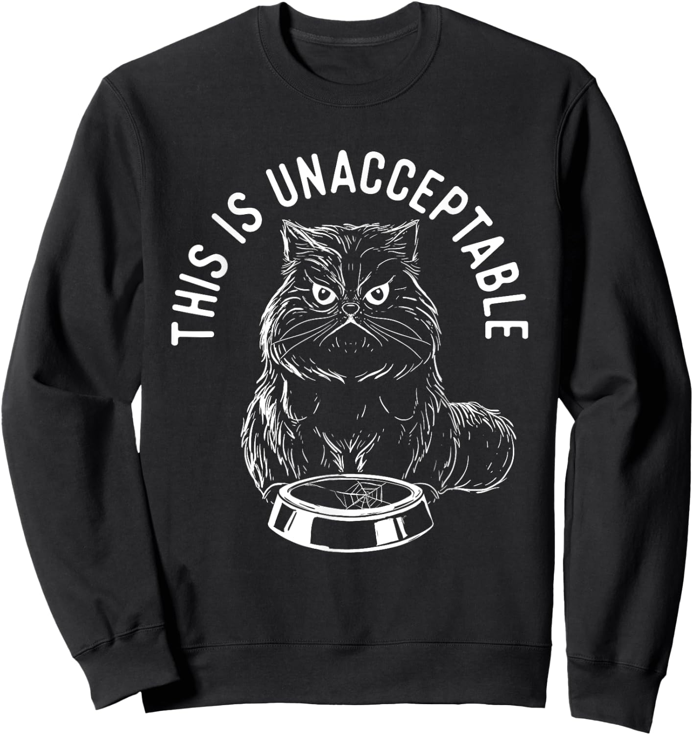 This Is Unacceptable - Cat Lover Kitten Lover Kitty Women Girls Kids Sweatshirt - Sweatshirt | Black