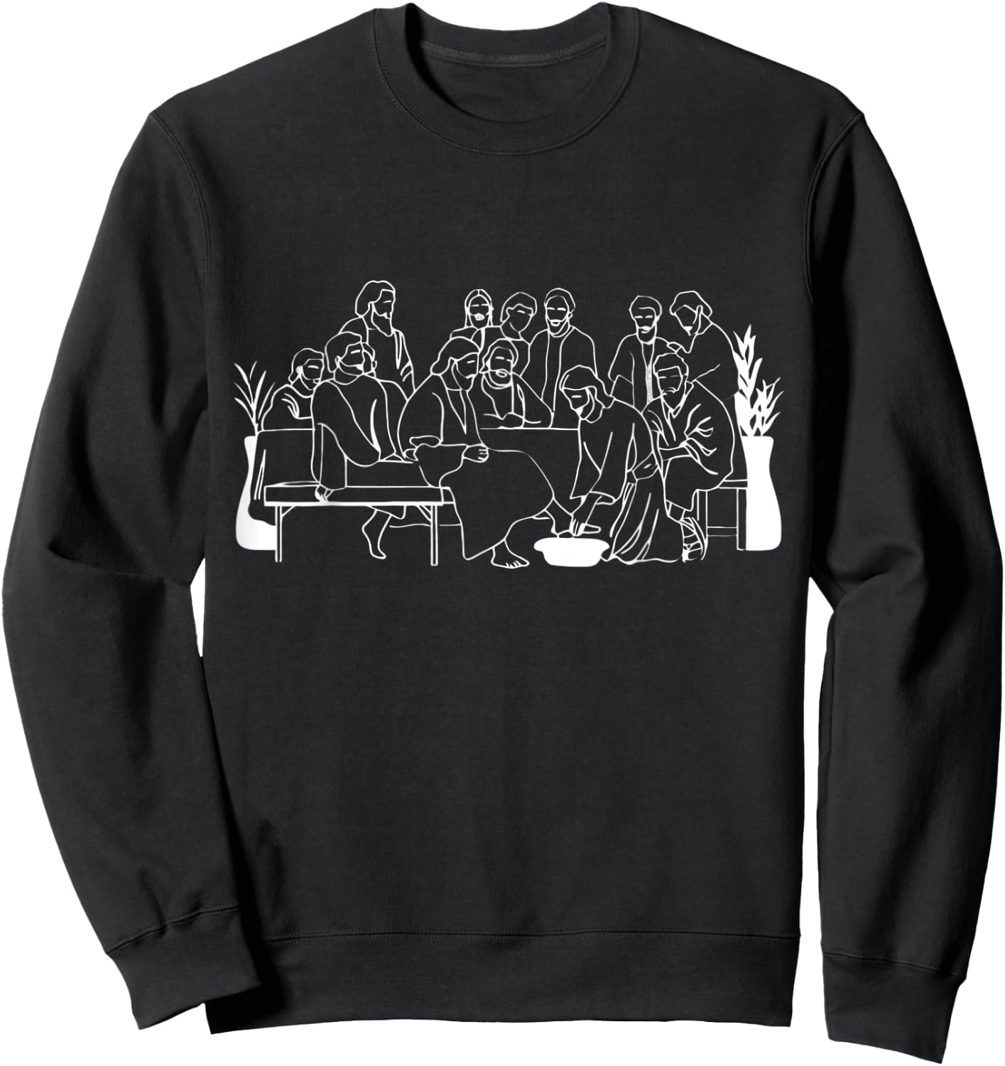 Jesus Christ washed the feet of his disciples Sweatshirt - Sweatshirt | Black