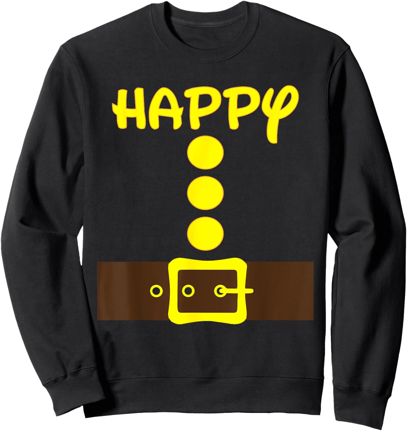 Dwarf Easy Halloween Men Women Kids Group Costume Matching Sweatshirt - Sweatshirt | Black
