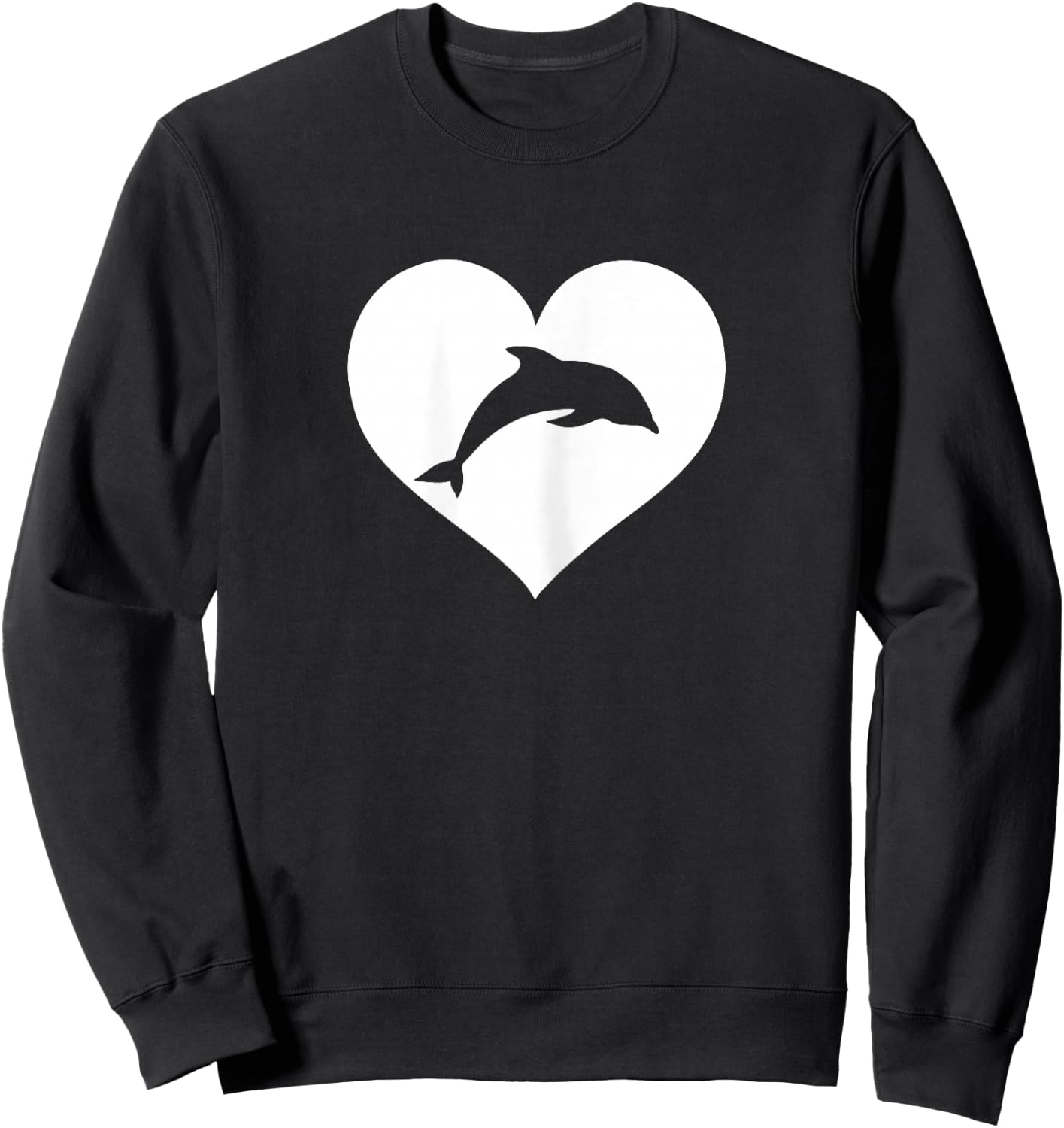 Cute Pink Dolphin Sweatshirt - Sweatshirt | Black