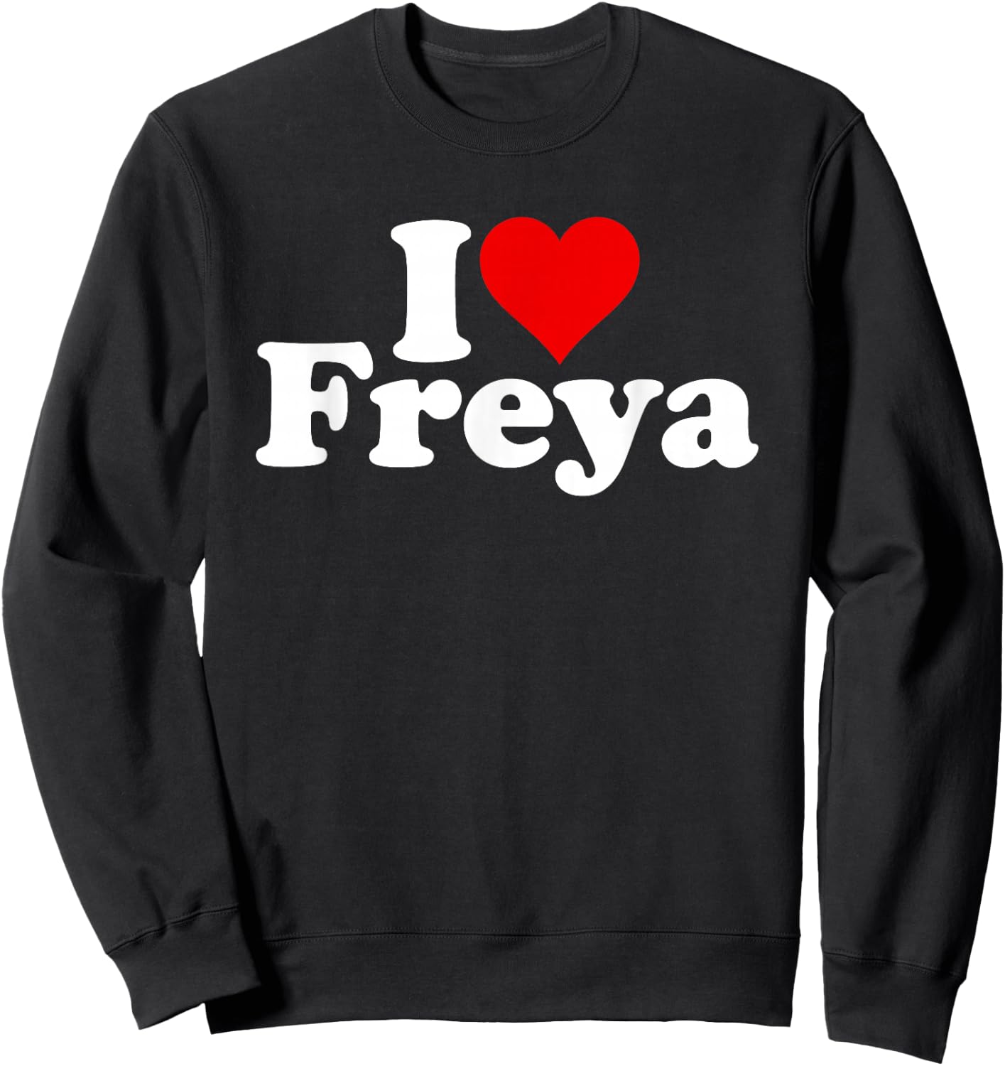 I Love Heart Freya Sweatshirt - Sweatshirt | Black