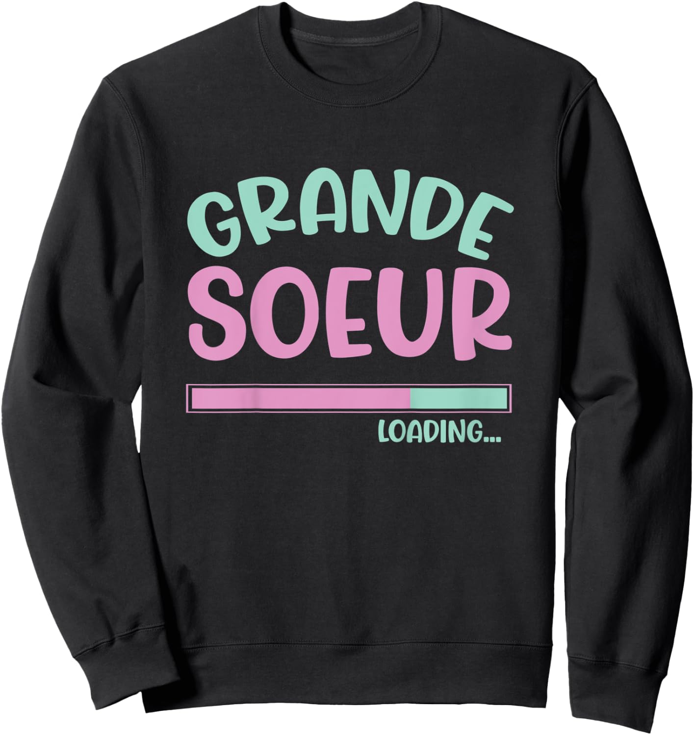 Kids Pregnancy Announcement for Girls Je Vais être une Grande Soeur Sweatshirt - Sweatshirt | Black