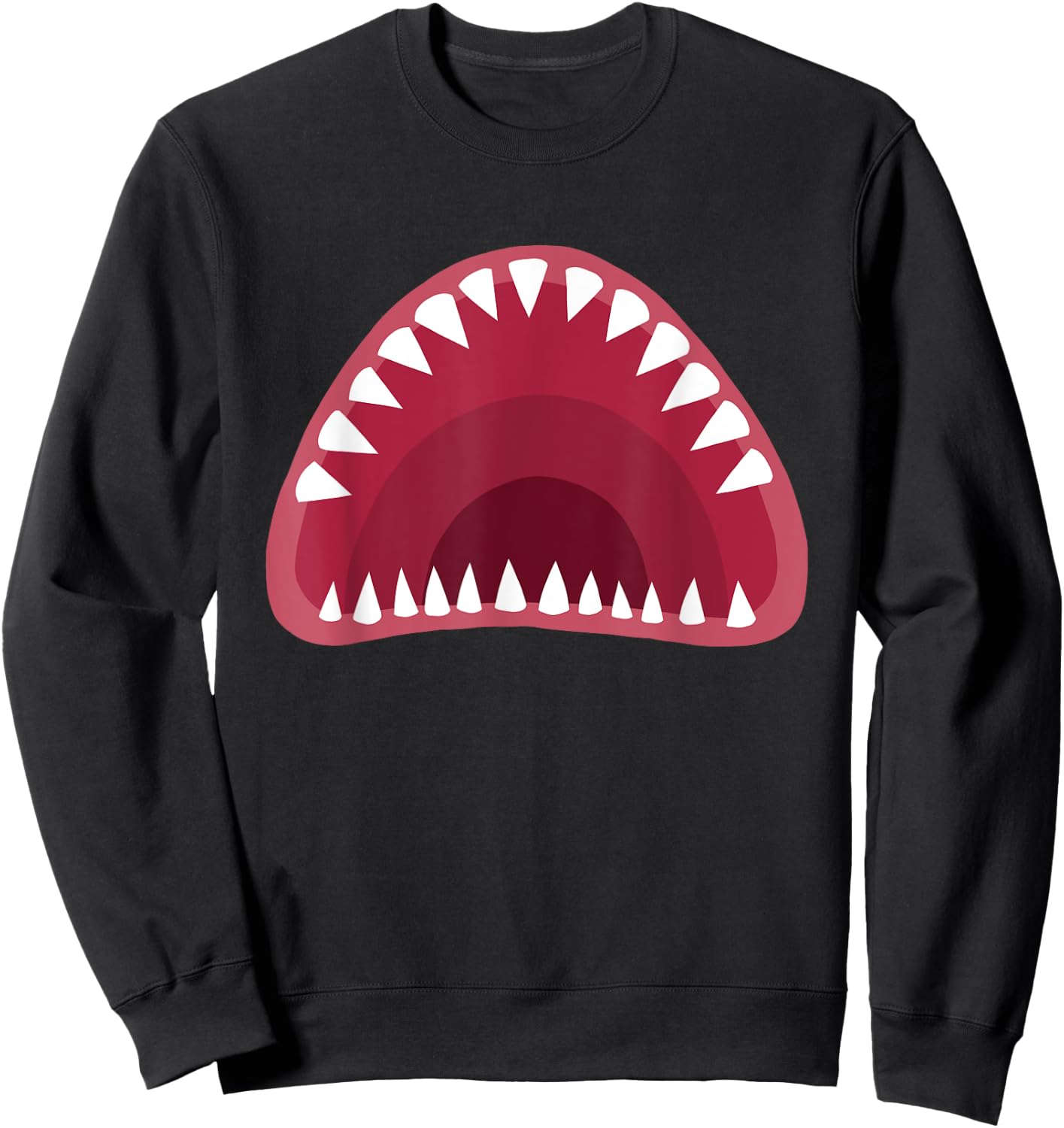 Shark Mouth Halloween Sweatshirt - Sweatshirt | Black