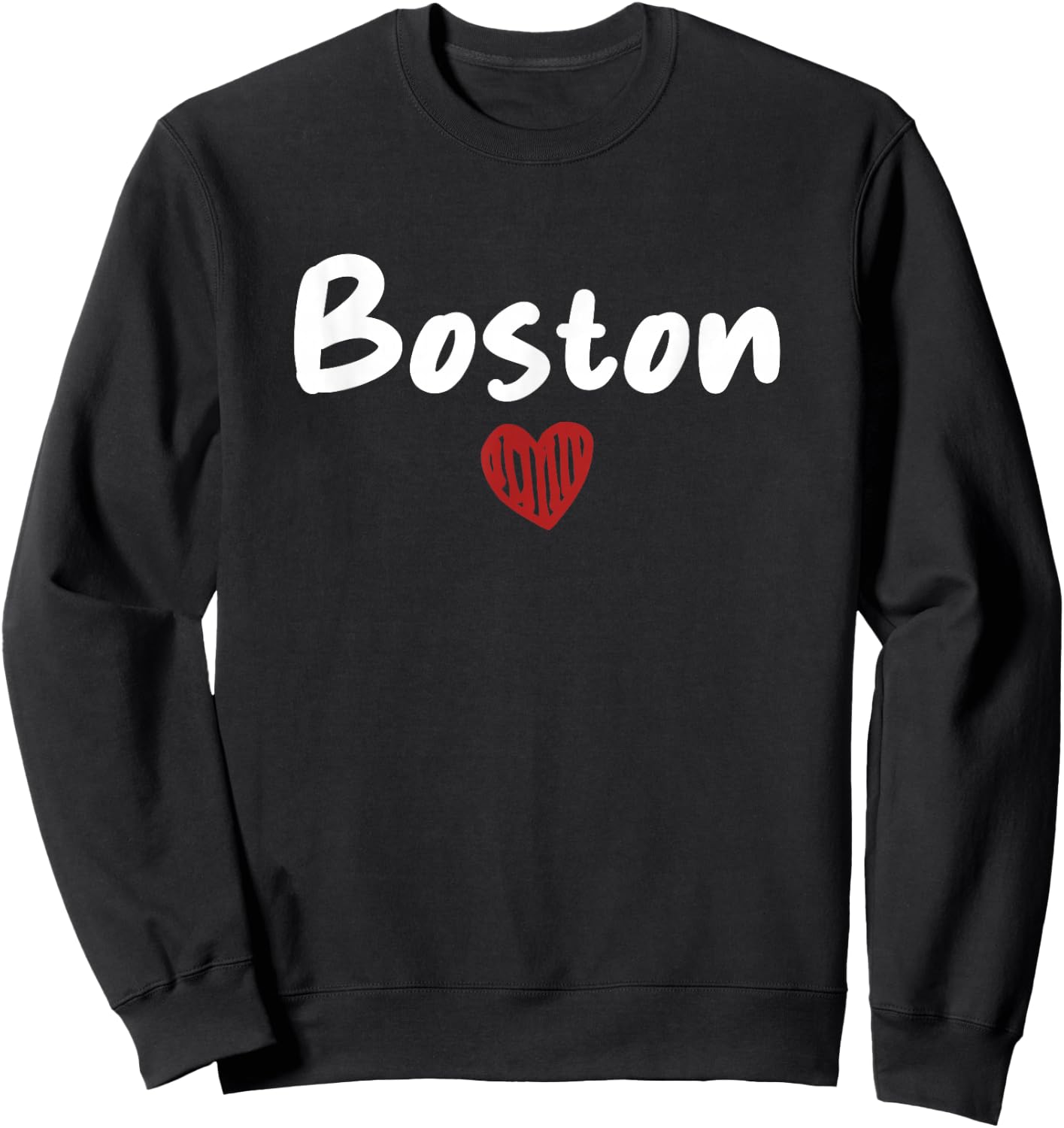 Boston - I Love Boston - Throwback Design - Classic Sweatshirt - Sweatshirt | Black