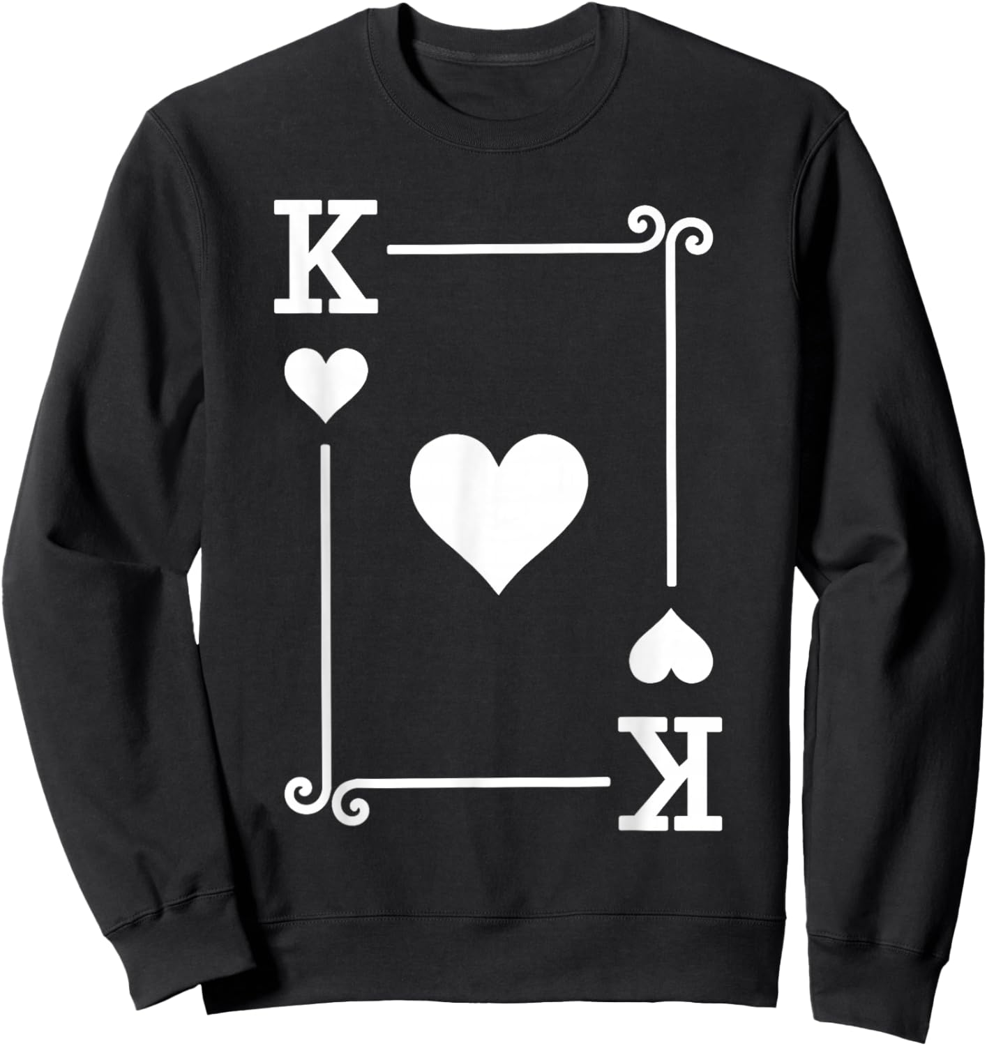 King Hearts Card Costume - Playing Cards - King Hearts Sweatshirt - Sweatshirt | Black