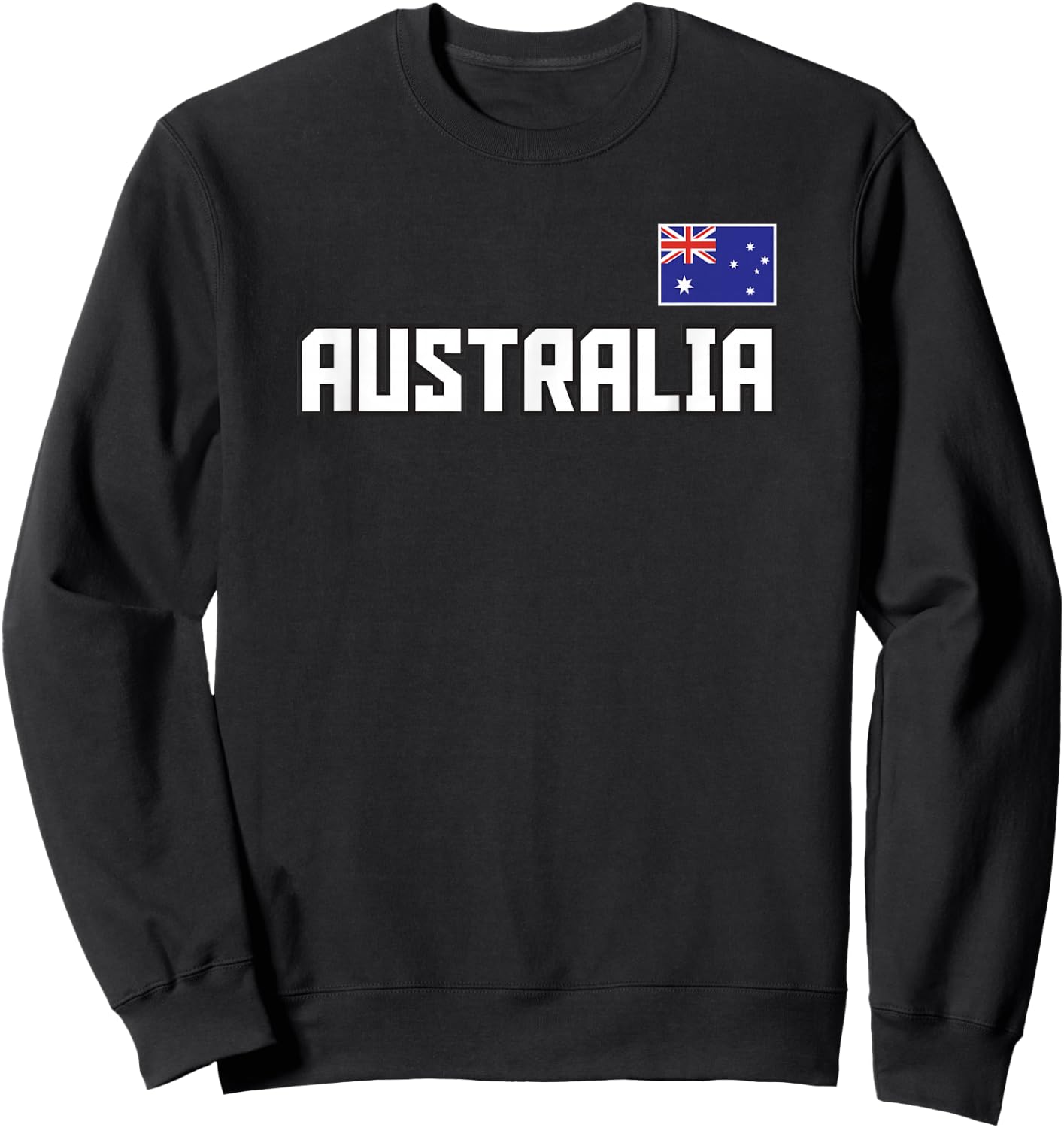 Australia Flag Australian Pride Athletic Style Country Sweatshirt - Sweatshirt | Black