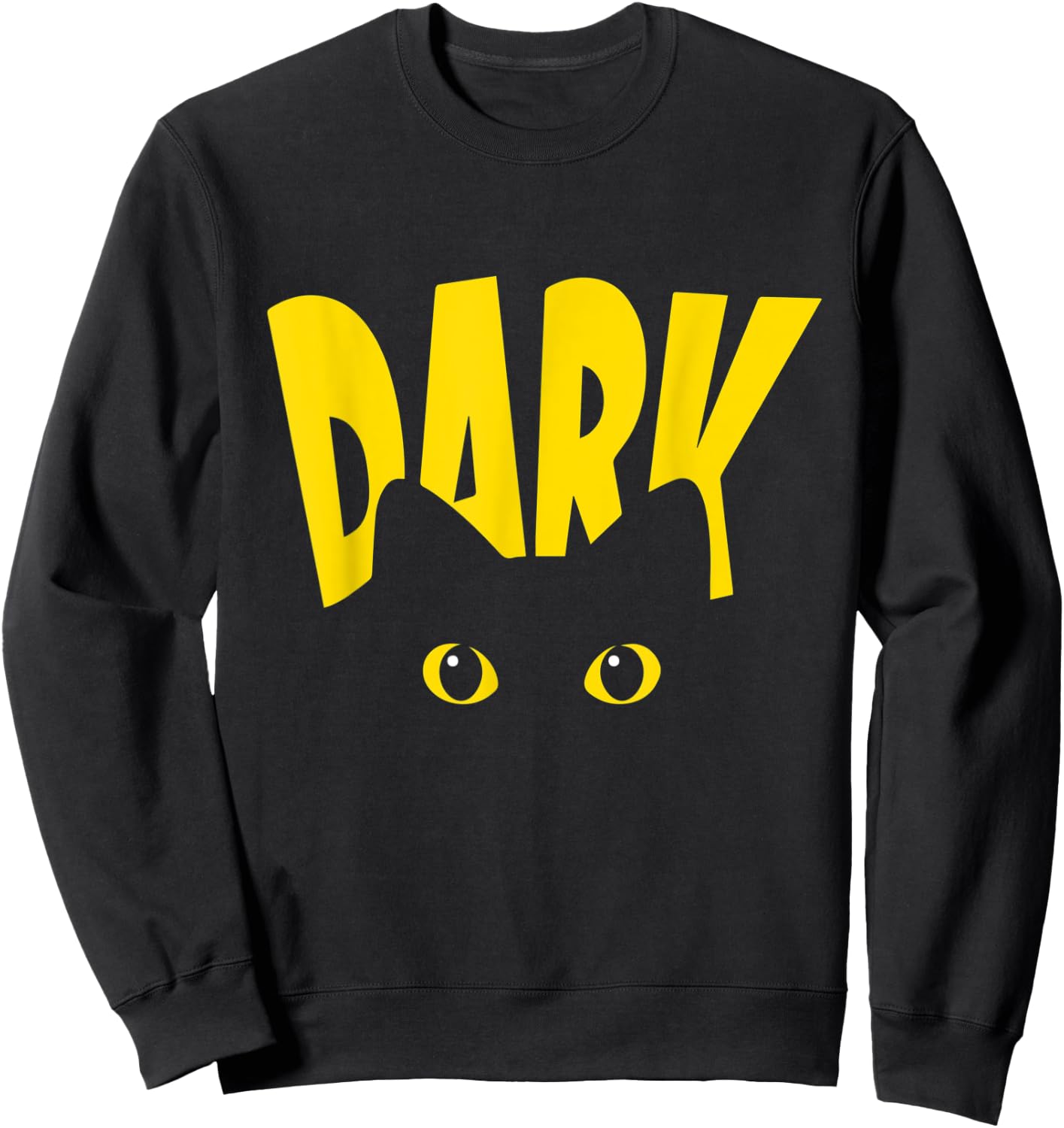 Black Cat Yellow Eyes Shirt , Funny Black Cat Owner Men Women Sweatshirt - Sweatshirt | Black
