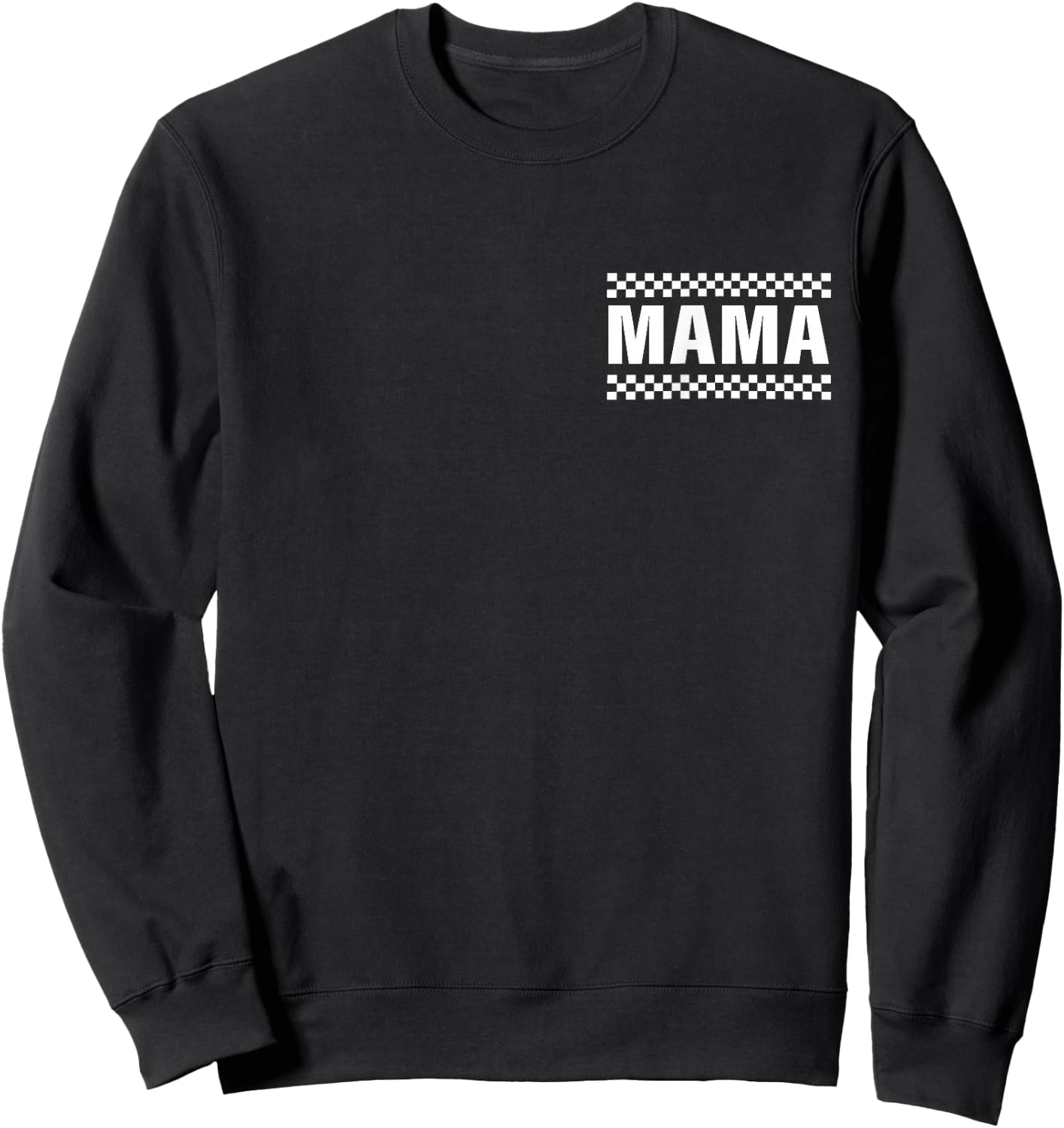 Racing Birthday Party Matching Family Race Car Pit Crew Mama Sweatshirt - Sweatshirt | Black
