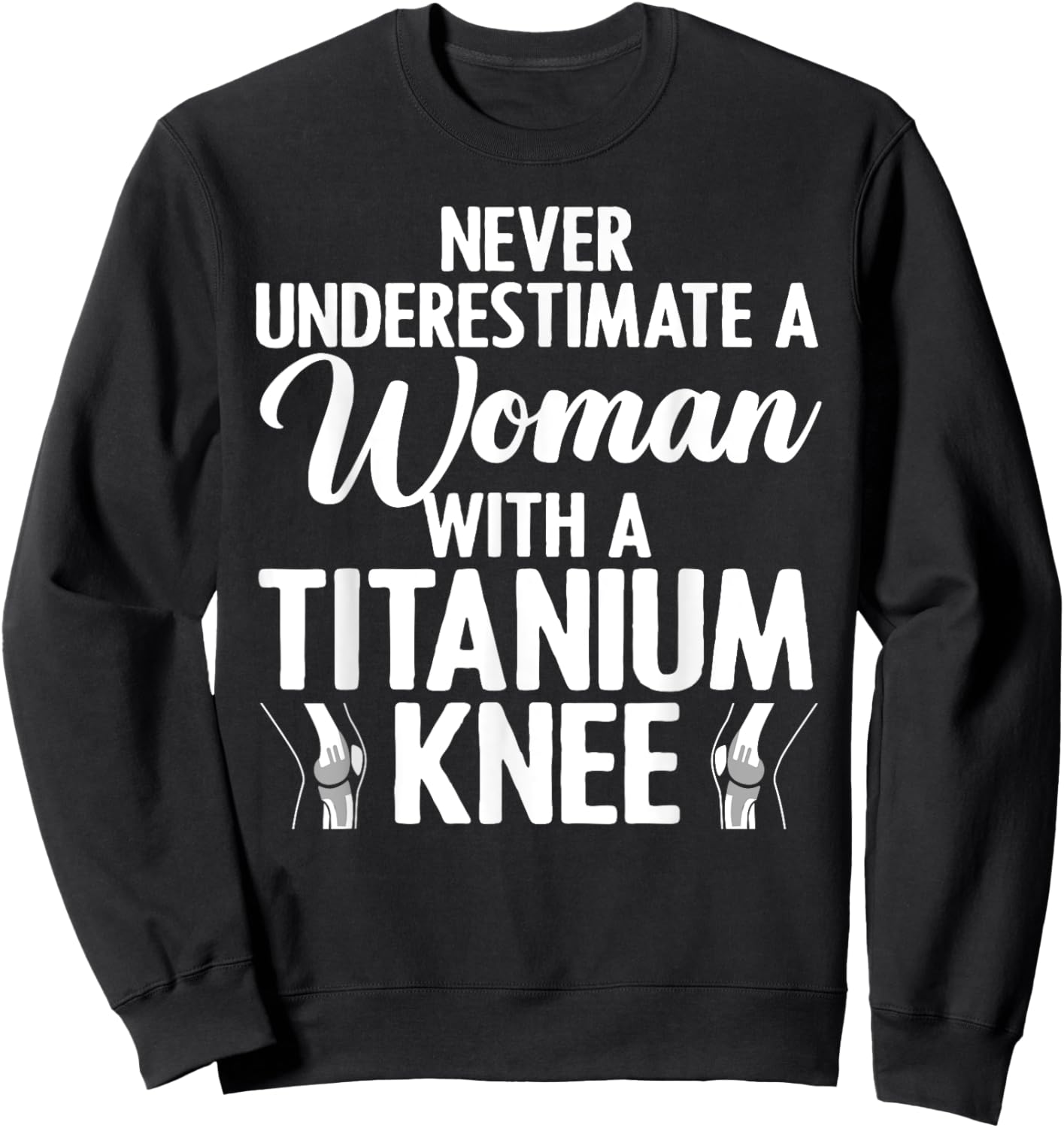 Cool Knee Surgery Girls Titanium Knee Replacement Sweatshirt - Sweatshirt | Black