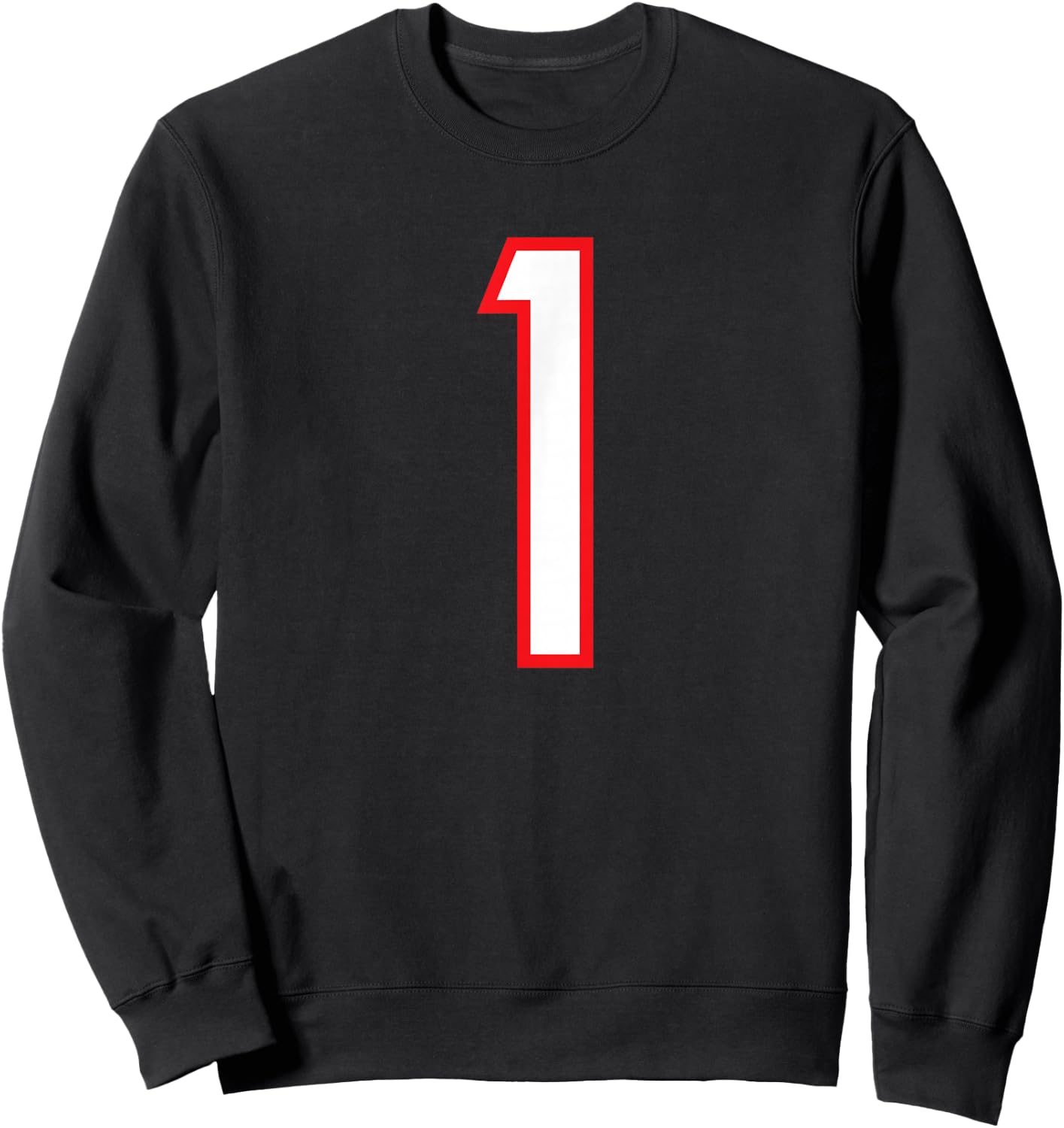 1 Sport White Red Number Sweatshirt - Sweatshirt | Black