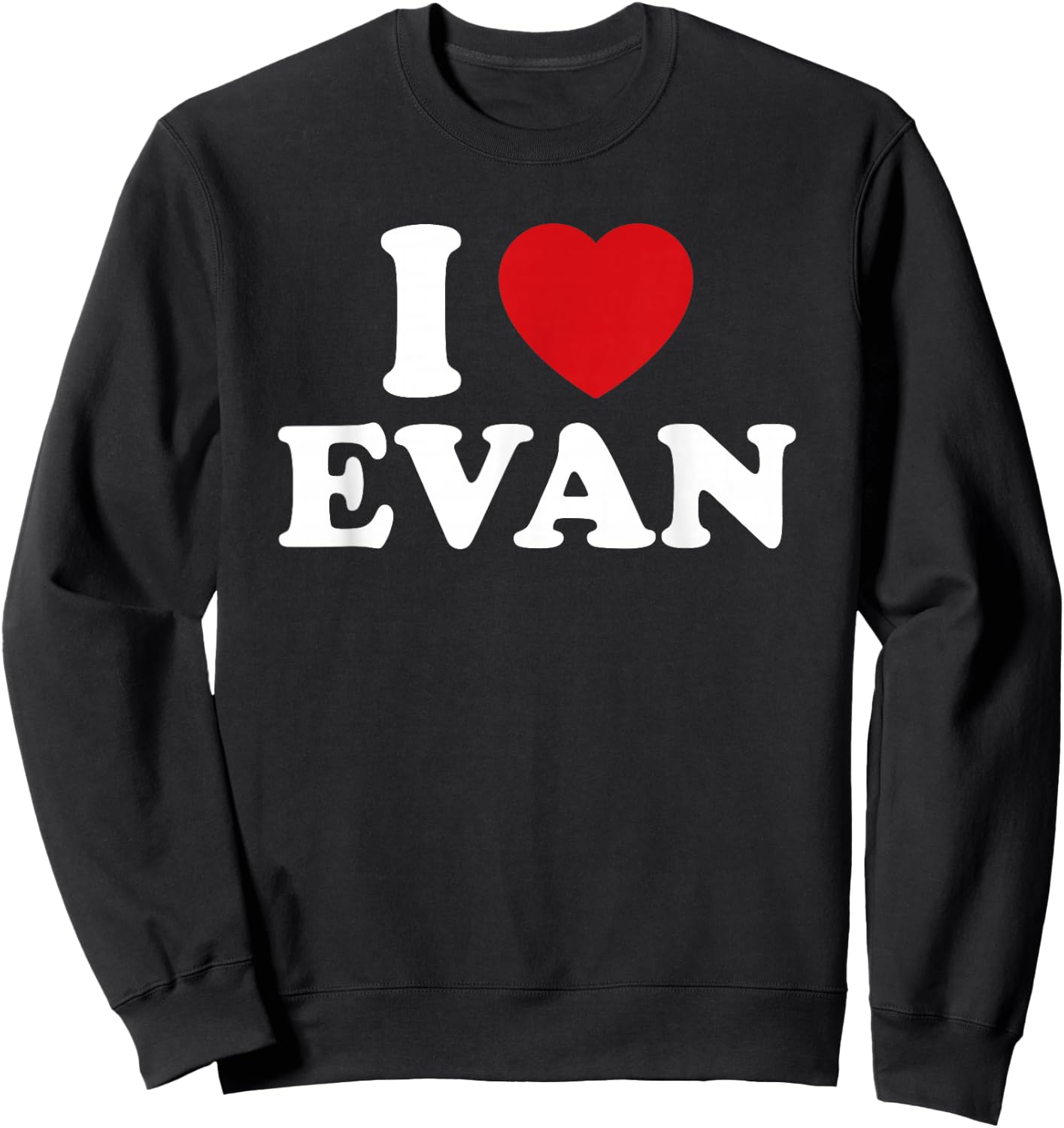 I Heart Love Evan Sweatshirt - Sweatshirt | Black