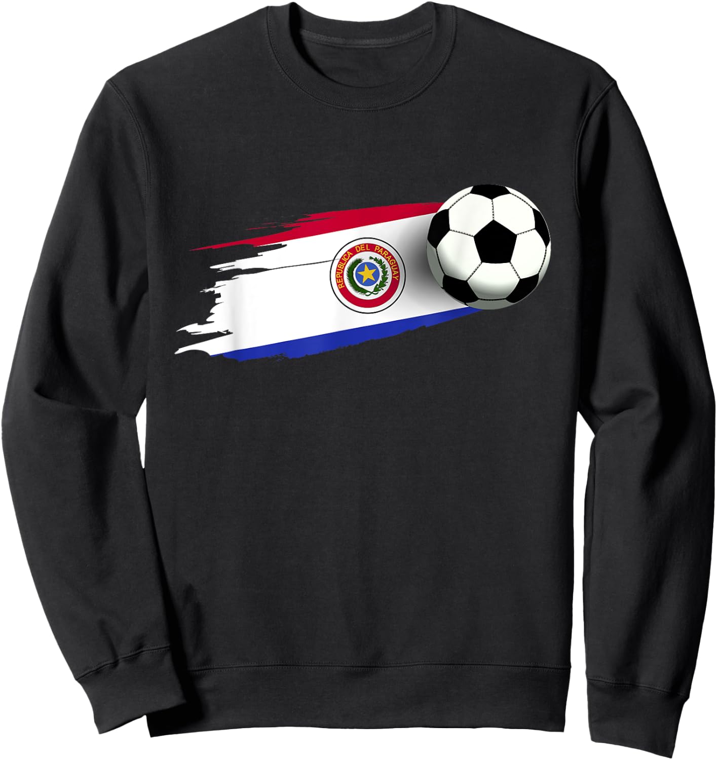Paraguay Flag Jersey Paraguayan Soccer Team Paraguayan Sweatshirt - Sweatshirt | Black