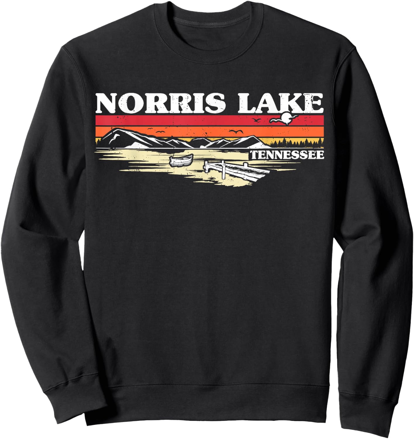 Fishing Boating Camping Lake Vacation Norris Lake Sweatshirt - Sweatshirt | Black