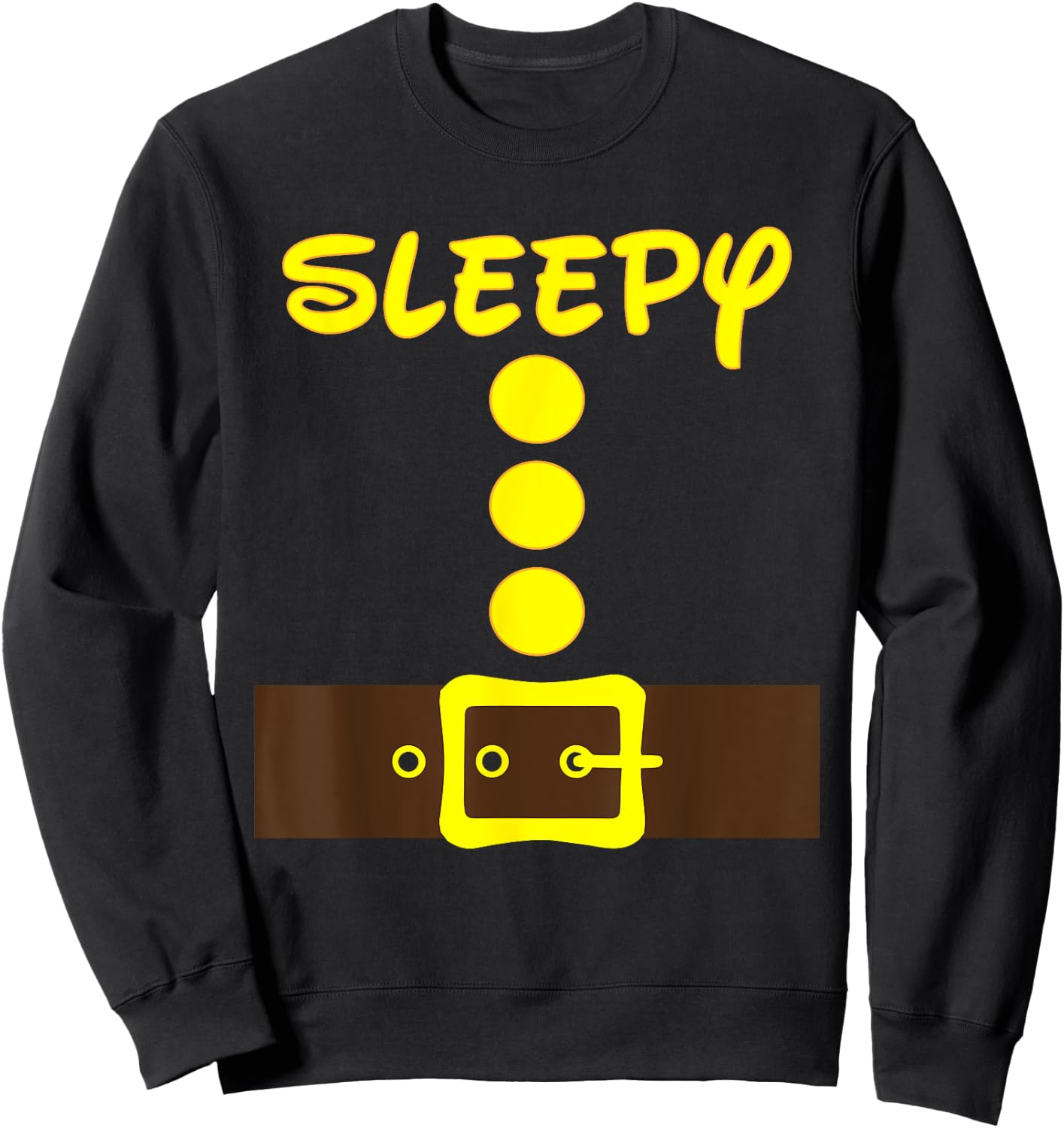Dwarf Easy Halloween Color Costume Men Women Kids Matching Sweatshirt - Sweatshirt | Black