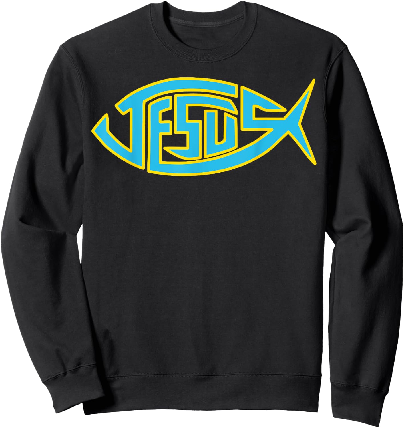 Jesus Fish - Ichthys Symbol - Christian Design For Teen Sweatshirt - Sweatshirt | Black