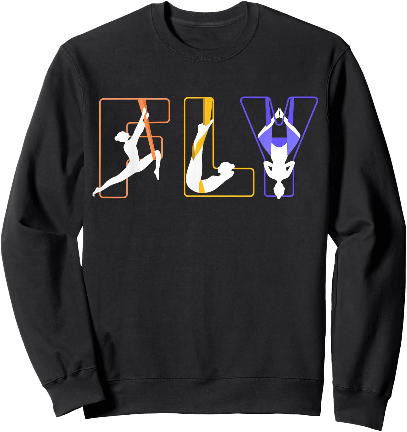 Fly Aerial Yoga, Hammock Silks, Aerial Arts, Love Aerialist Sweatshirt - Sweatshirt | Black