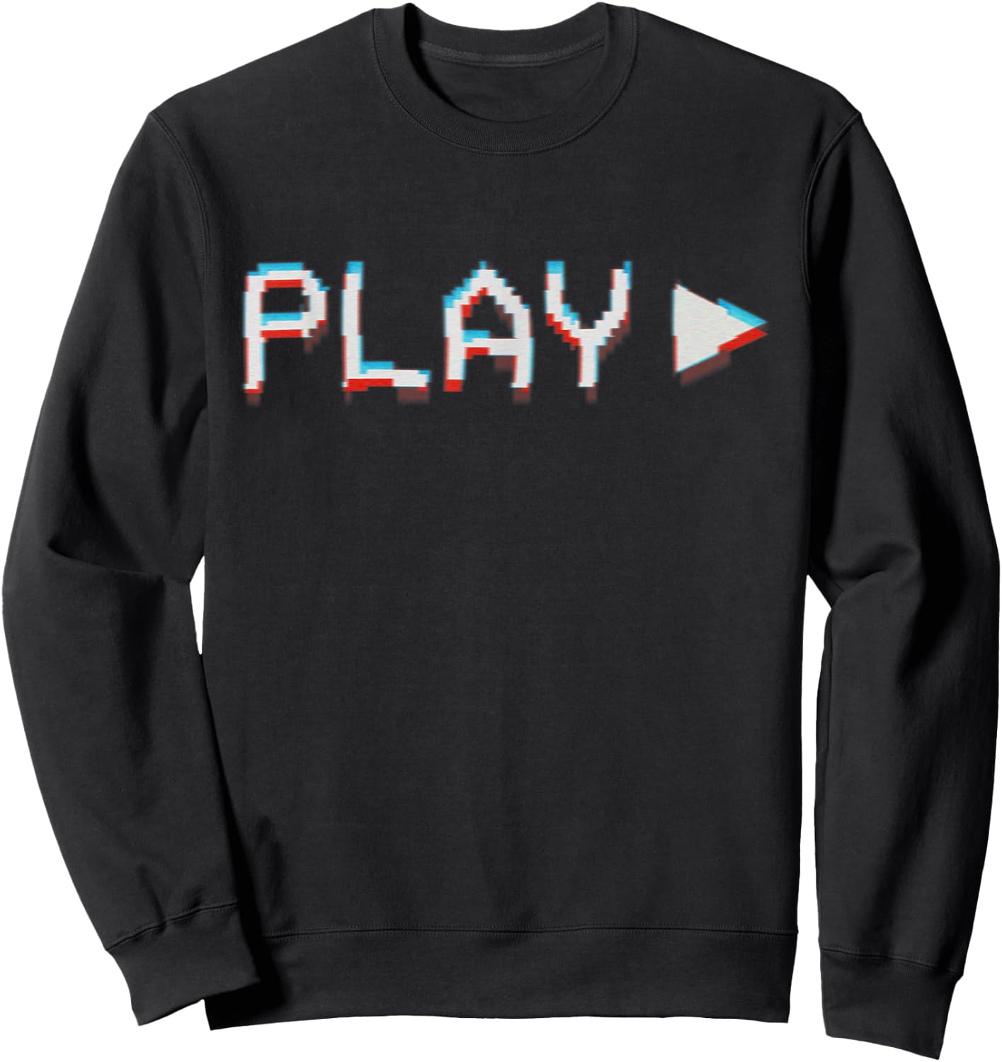 Glitch VCR VHS Tape 80s Play Sweatshirt - Sweatshirt | Black