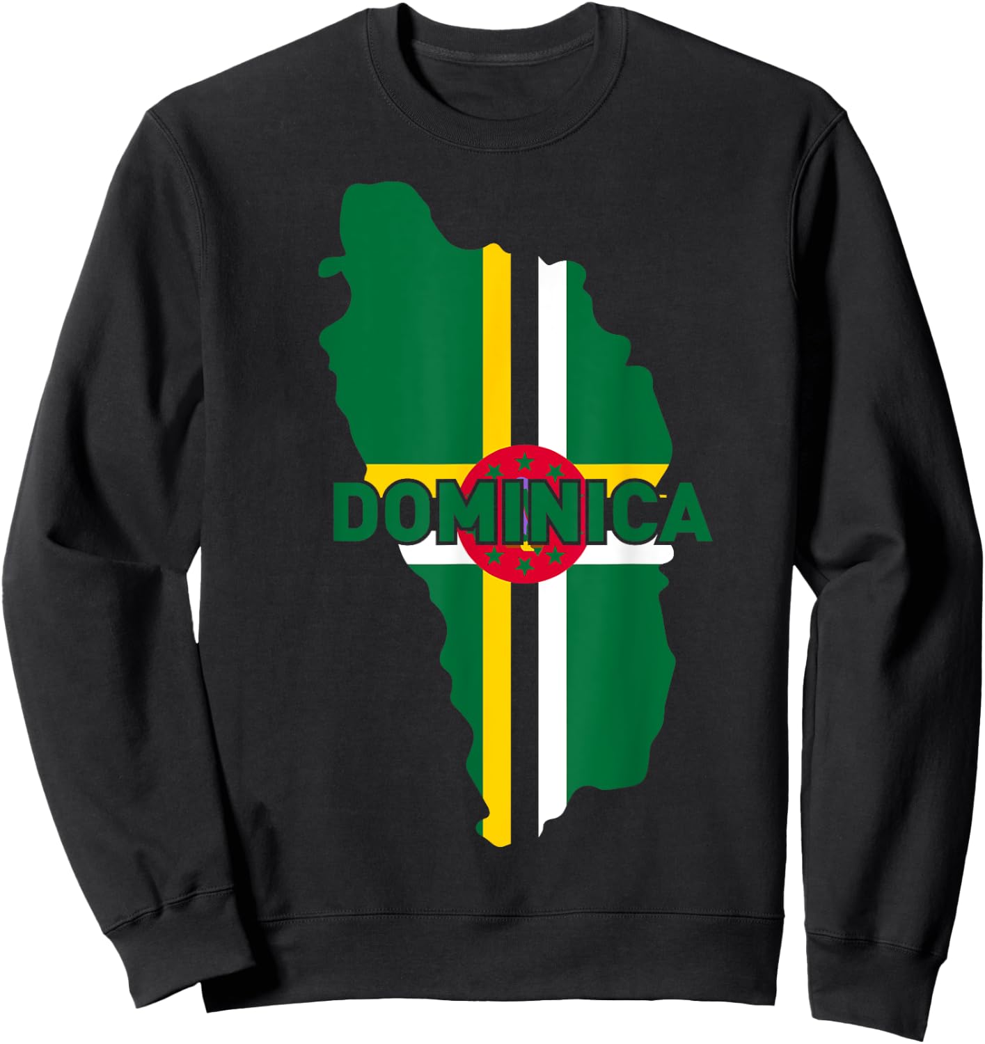 Proud Family and Patriotic Flag of Country Dominica Sweatshirt - Sweatshirt | Black