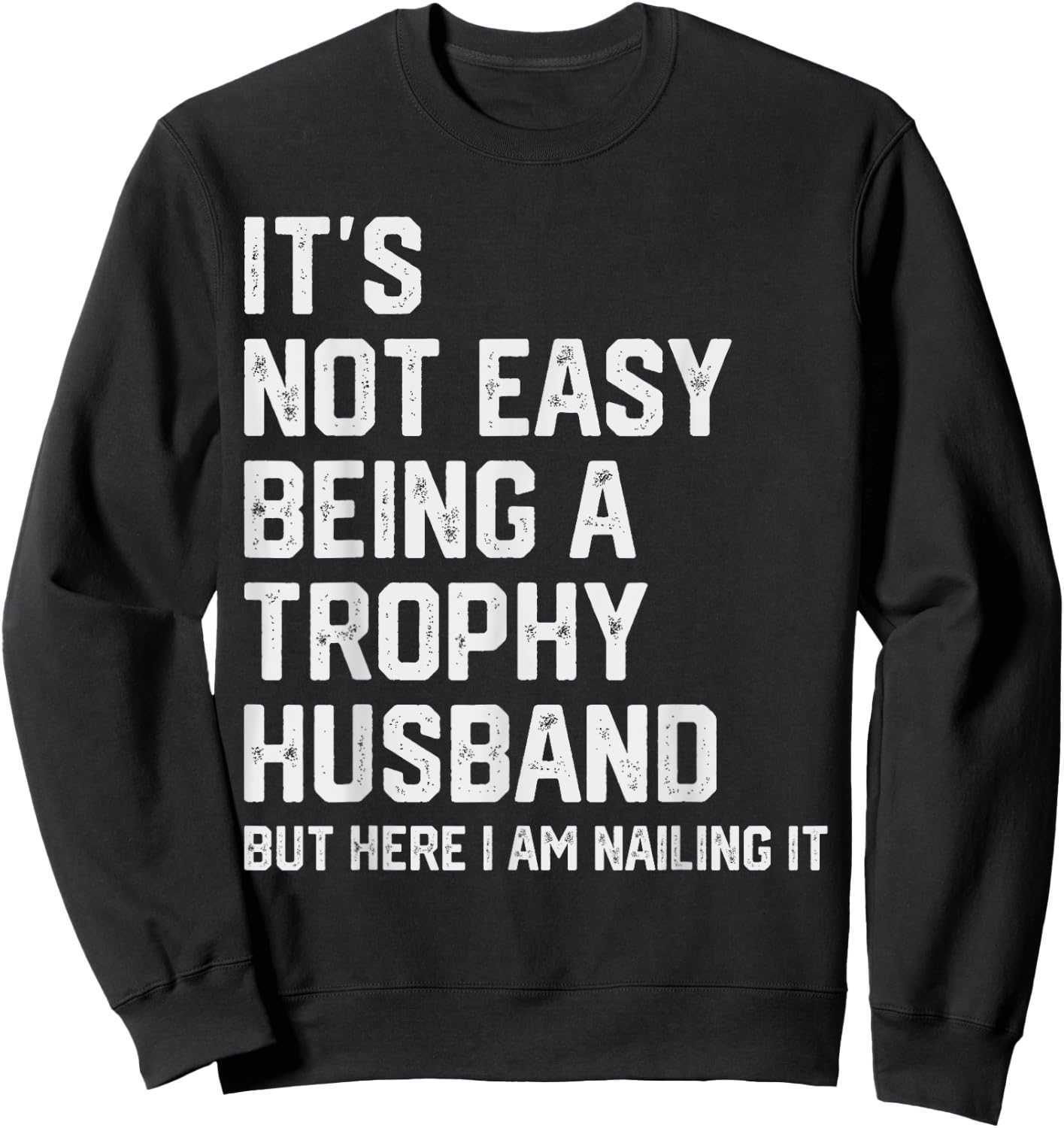 Funny Husband Wife Marriage Anniversary - Men's Vintage Humorous Modern - Black - Small - Short Sleeve Sweatshirt - Sweatshirt | Black