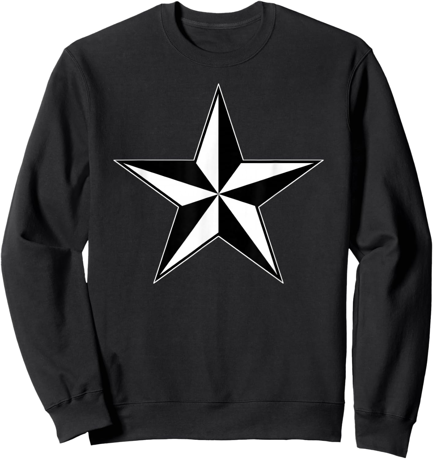 Nautical Star North Navigation Symbol Sweatshirt - Sweatshirt | Black