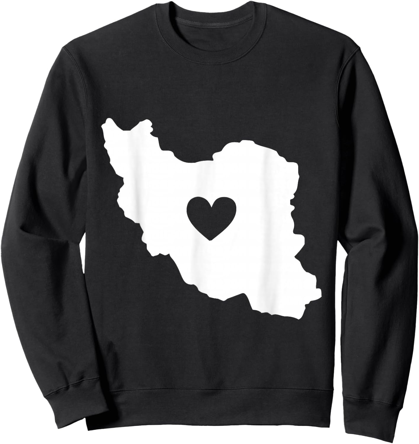 Iran Map Symbol Heart | Iranian Persian Love | Gift Sweatshirt - Sweatshirt | Black