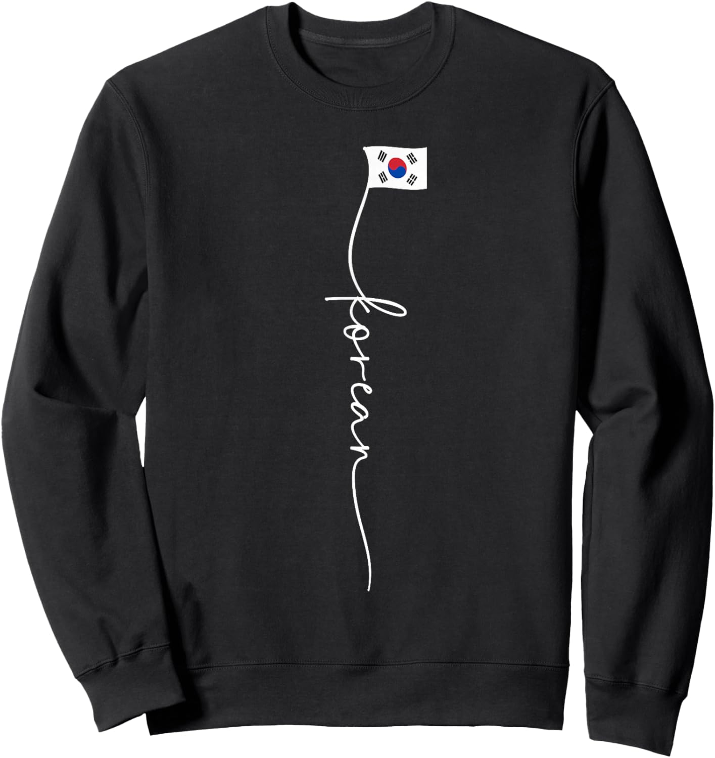 Korea Signature Korean Flag Sweatshirt - Sweatshirt | Black