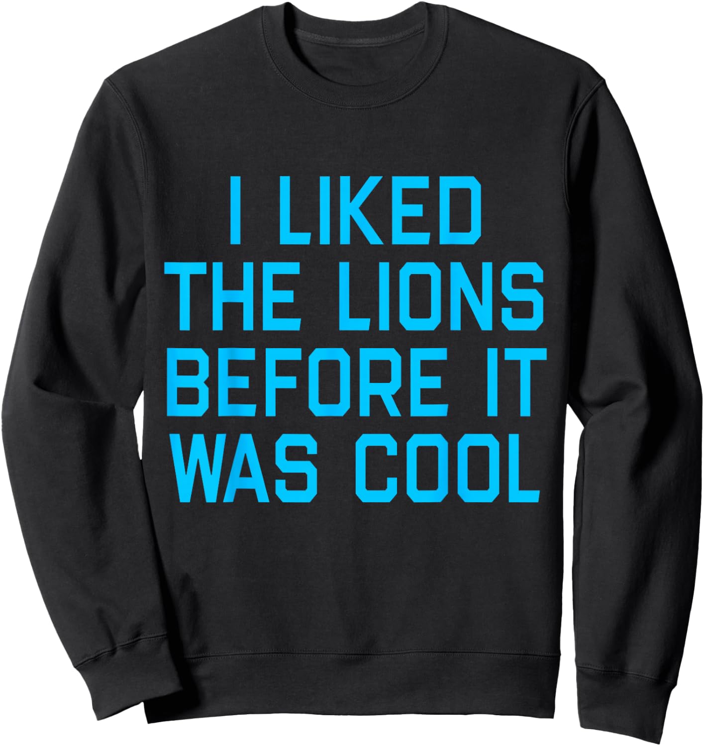 I Liked The Lions Before It Was Cool Apparel Sweatshirt - Sweatshirt | Black
