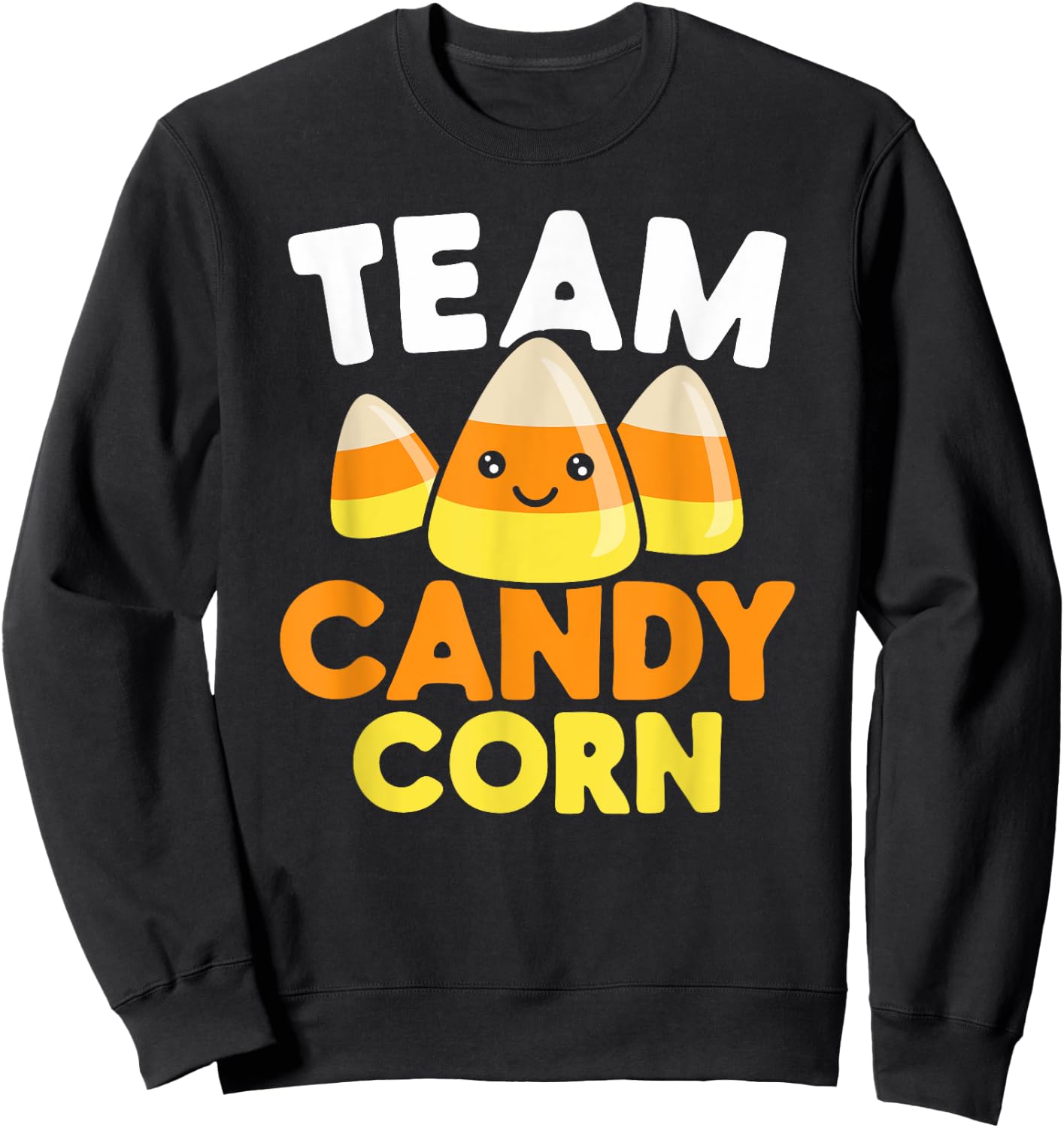 Team Candy Corn Funny Halloween Sweatshirt - Sweatshirt | Black