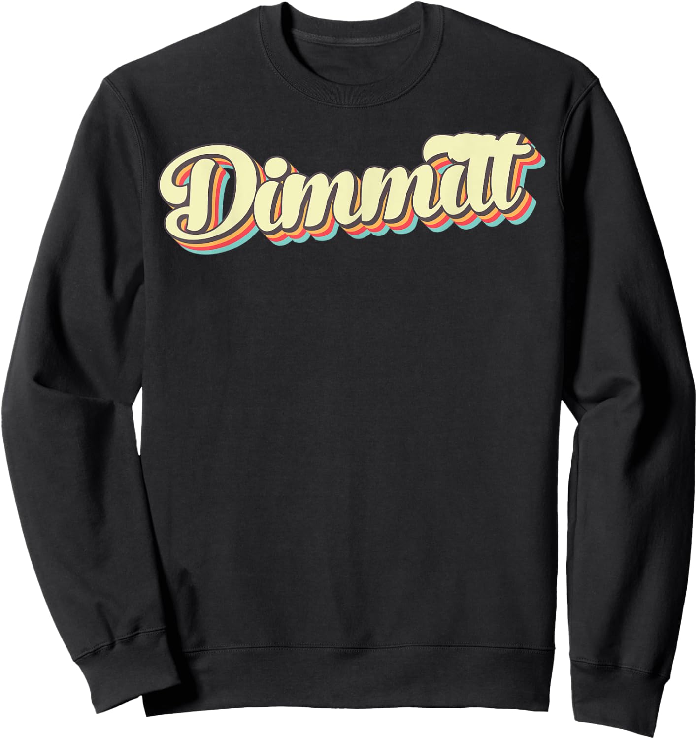 Dimmitt Retro Art Baseball Font Vintage Sweatshirt - Sweatshirt | Black