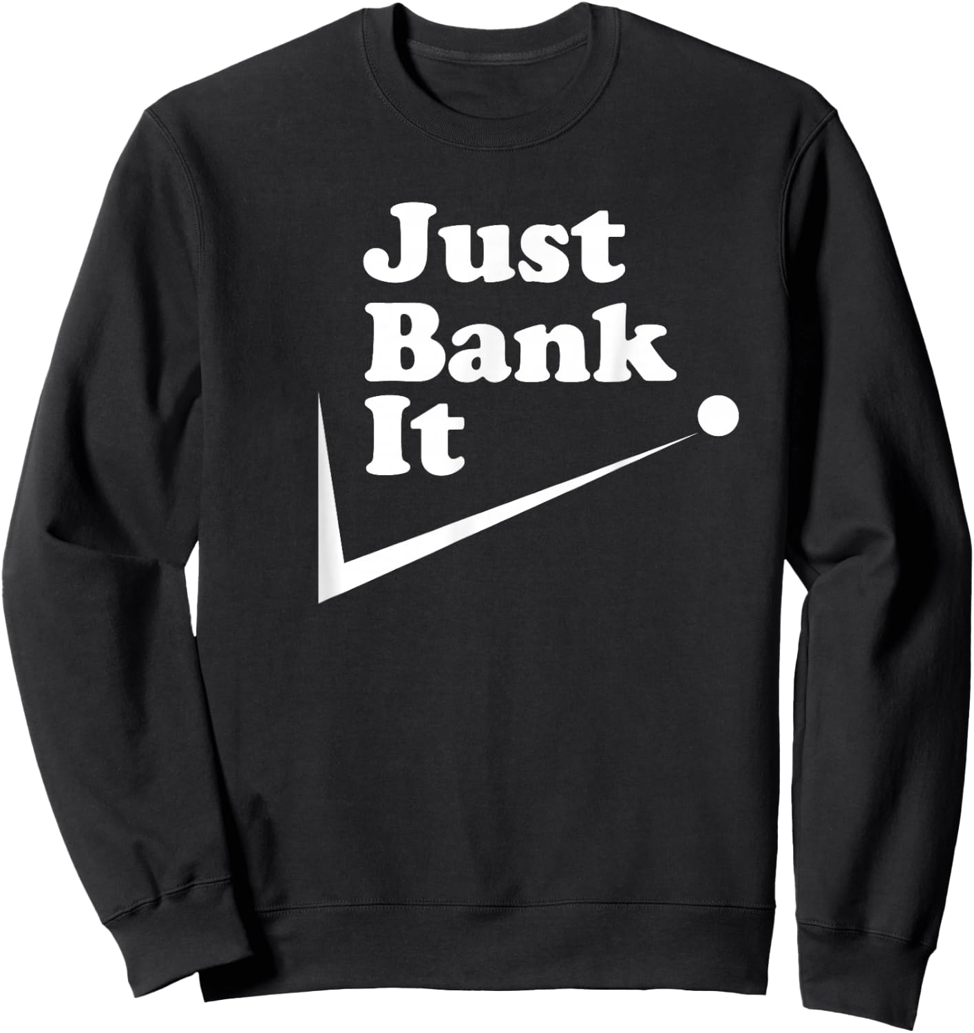 Rack Em Up -Adult Black Modern Diamond Billiards-Themed , Small, Short Sleeve, , Classic Fit, Polyester 100% Sweatshirt - Sweatshirt | Black