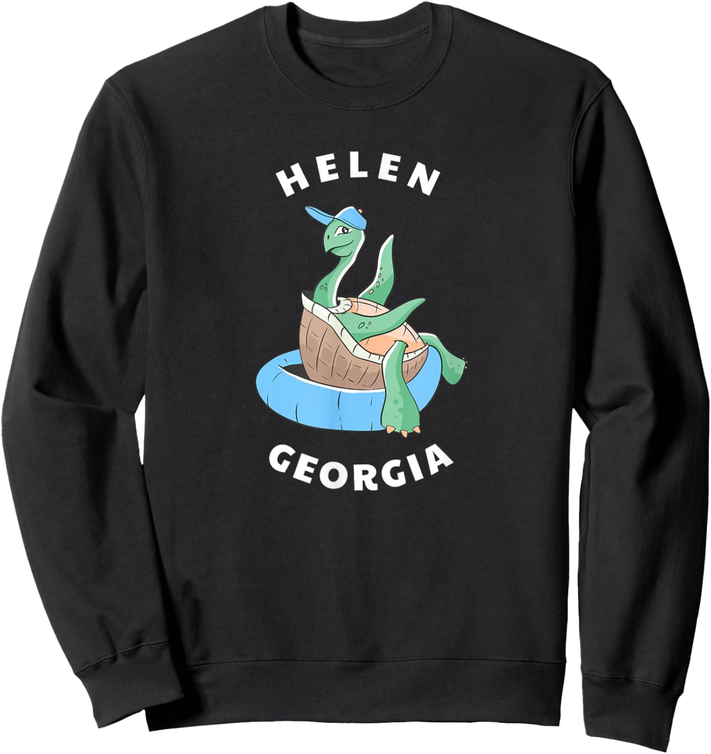 Helen Georgia Chattahoochee River Tubing GA Vacation Sweatshirt - Sweatshirt | Black
