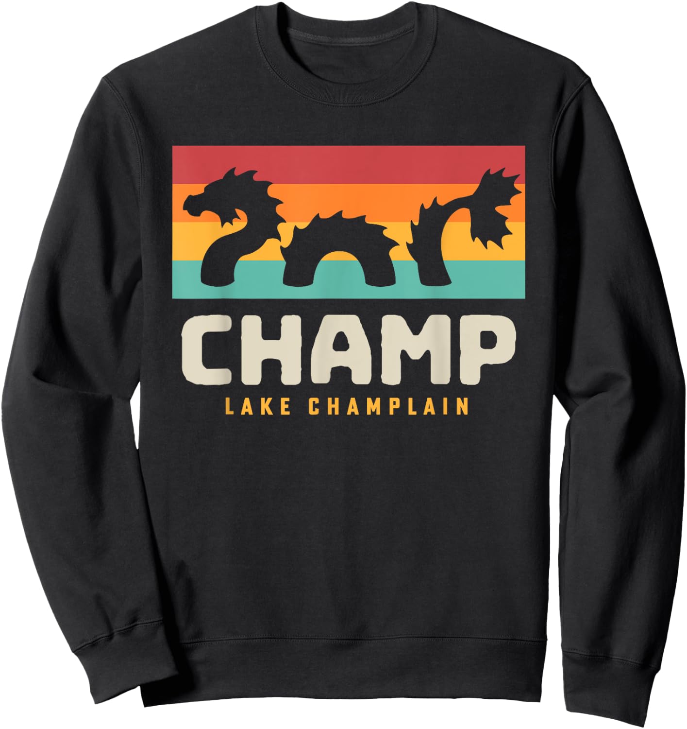 Champ Lake Champlain Monster American Folklore Sweatshirt - Sweatshirt | Black