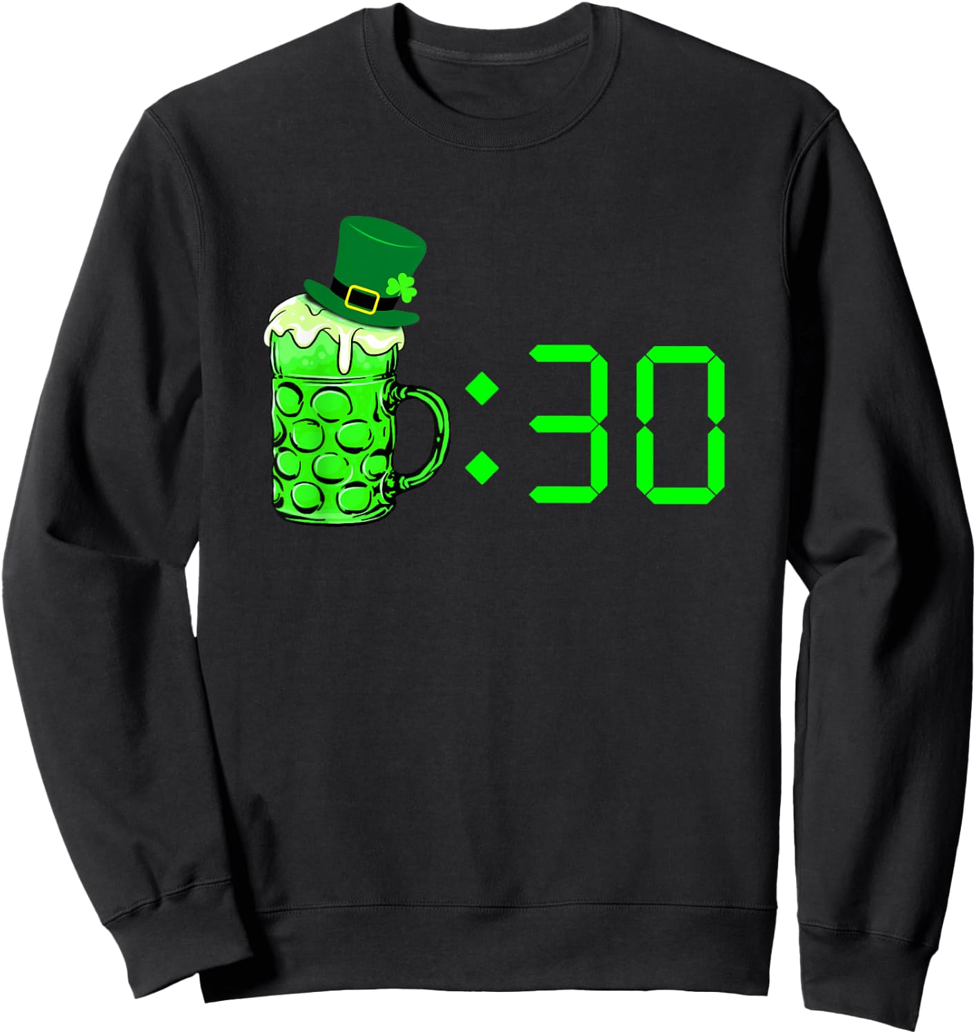 Beer Thirty. funny St Patricks Day Drinking Or Getting Drunk Sweatshirt - Sweatshirt | Black