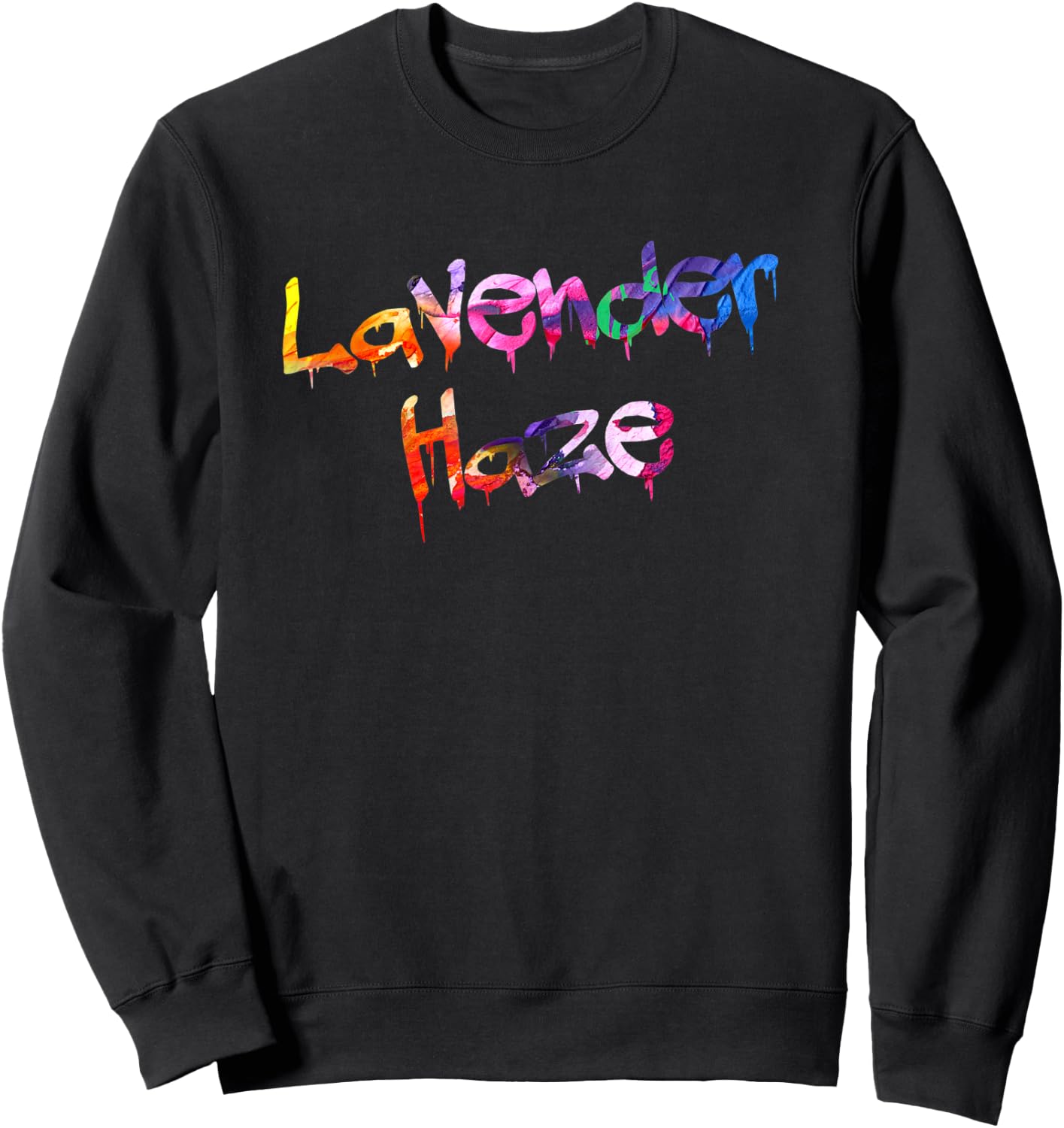 Lavender Haze Paint Drip Gift Music Fan Sweatshirt - Sweatshirt | Black
