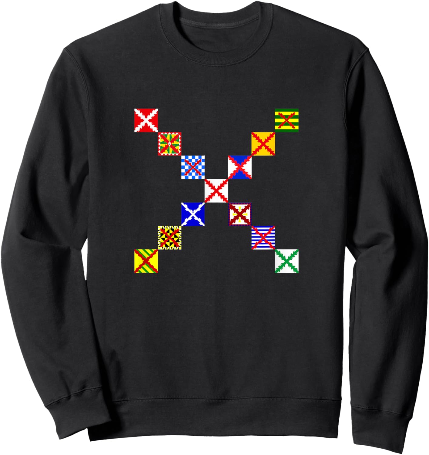 Burgundy Cross. Collection. Military Sweatshirt - Sweatshirt | Black