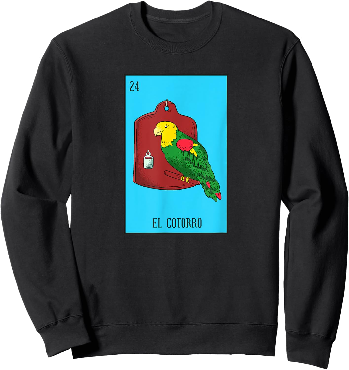 Mexican Lottery El Cotorro The Parrot Game of Mexico Sweatshirt - Sweatshirt | Black