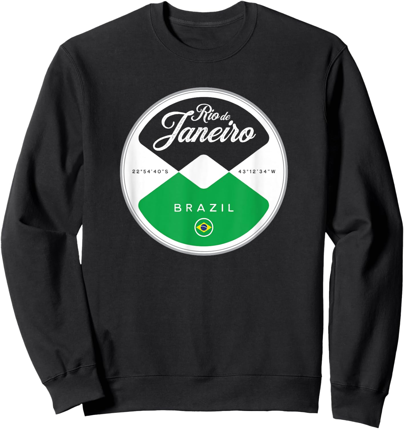 Rio de Janeiro Brazil Circle Graphic Sweatshirt - Sweatshirt | Black