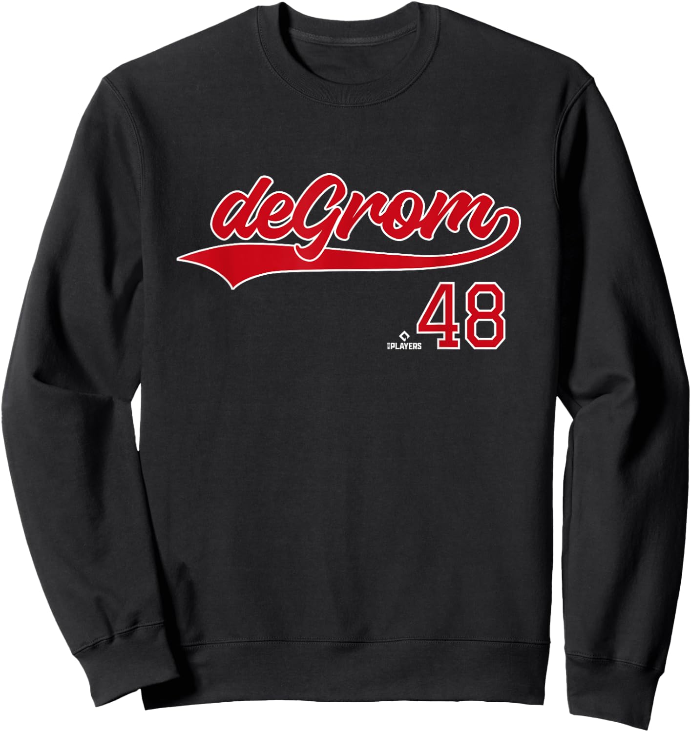 Vintage Gameday Jacob deGrom Texas MLBPA Sweatshirt - Sweatshirt | Black