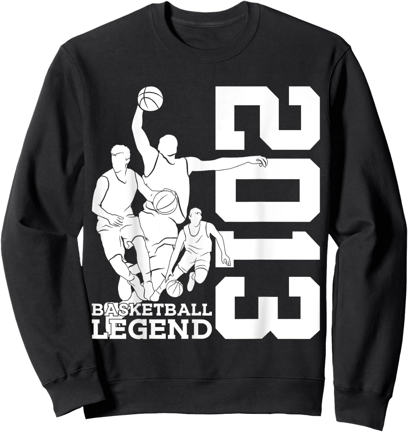 Basketball 12th Birthday Basketball Legend 2013 Sweatshirt - Sweatshirt | Black