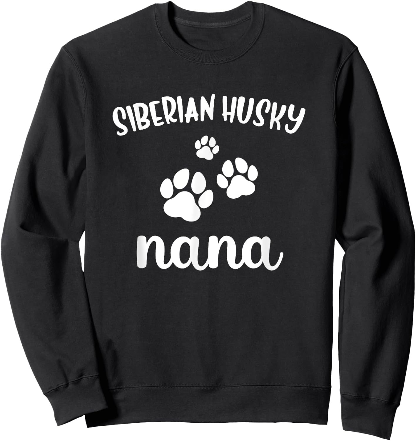 Siberian Husky Nana Cute Dog Chukcha Sweatshirt - Sweatshirt | Black