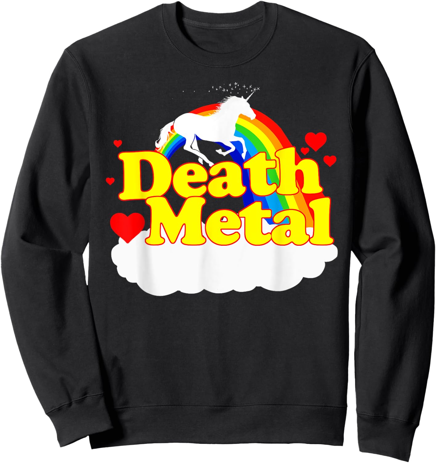Death Metal Unicorn Sweatshirt - Sweatshirt | Black