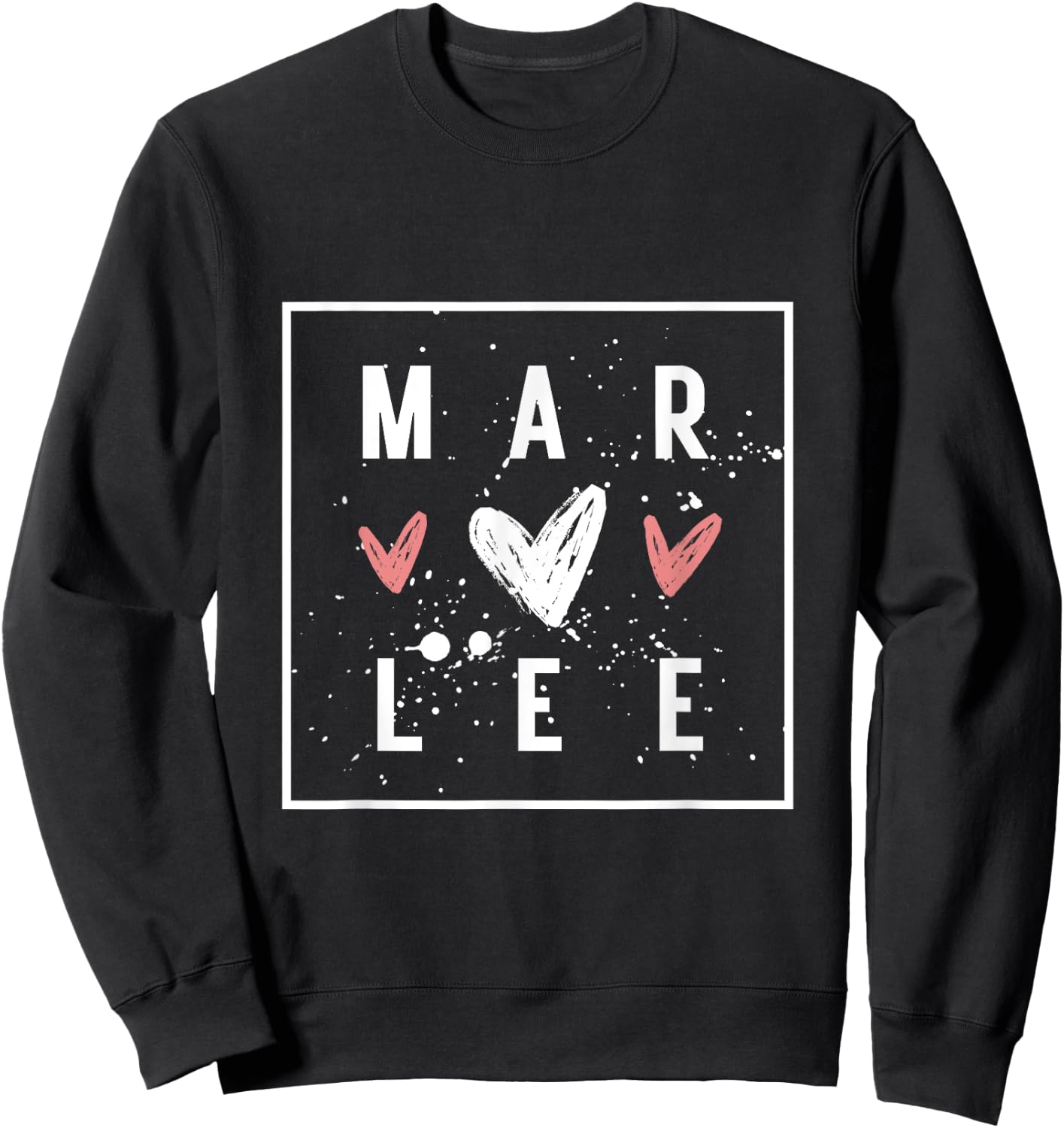 MARLEE Cute Personalized Nametag for girls named MARLEE Sweatshirt - Sweatshirt | Black