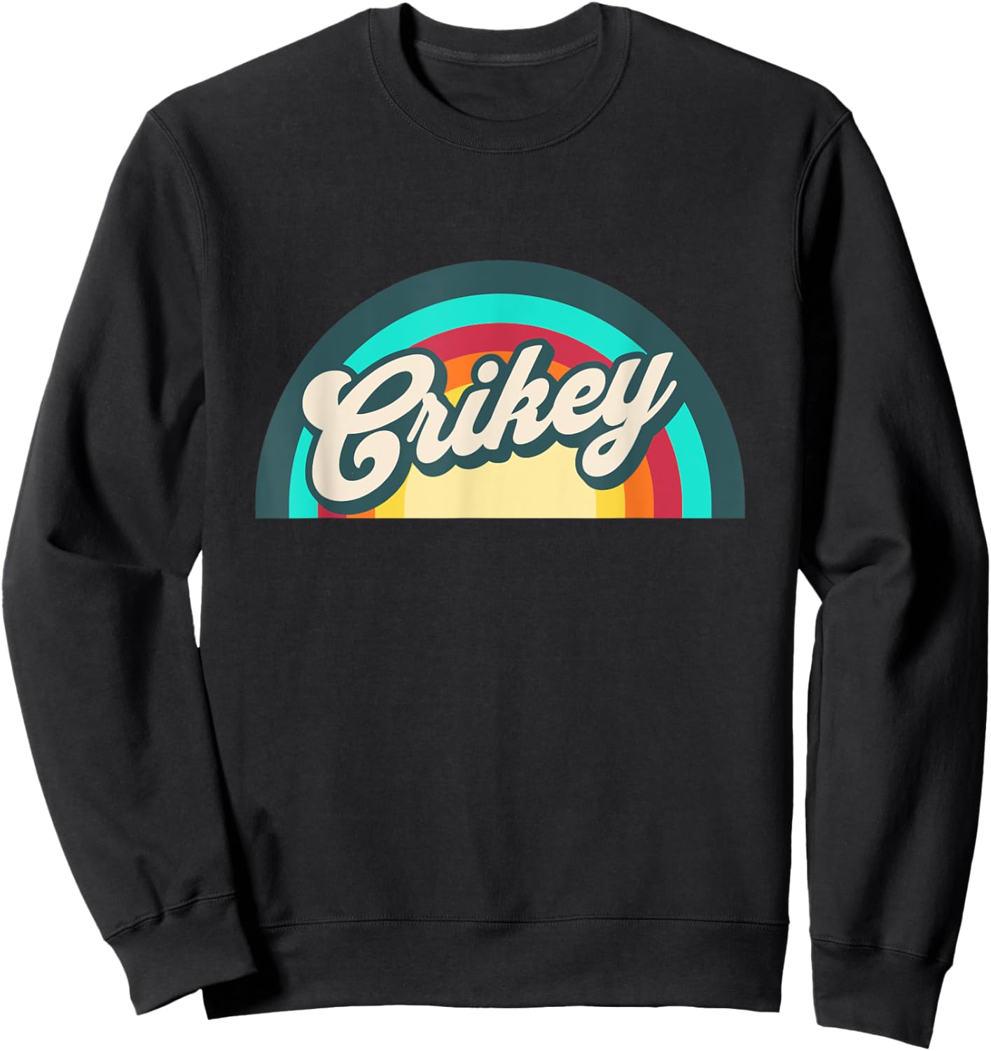 Indifference Retro Rainbow Crikey Sweatshirt - Sweatshirt | Black