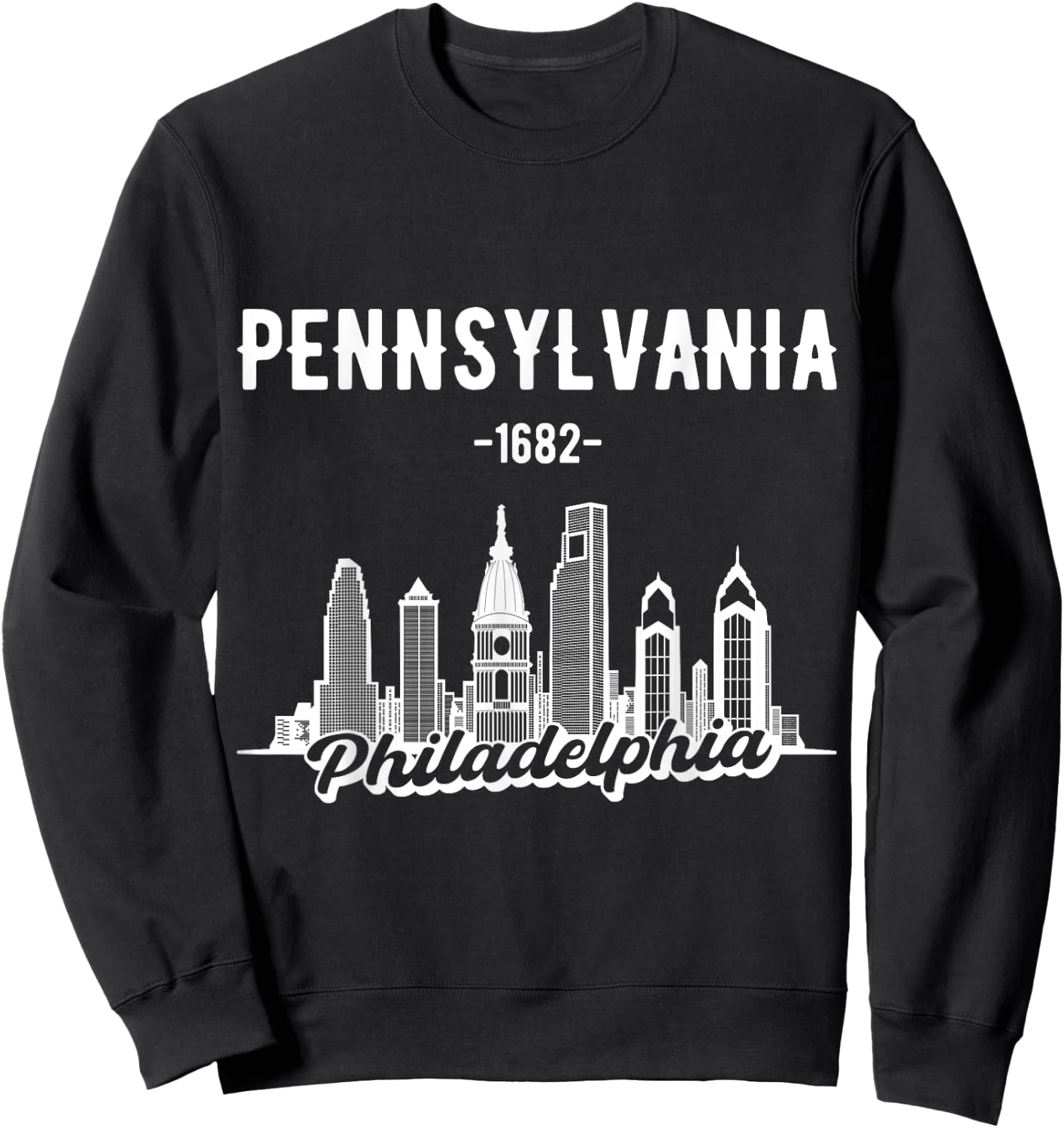 Philadelphia Pennsylvania Skyline Sweatshirt - Sweatshirt | Black