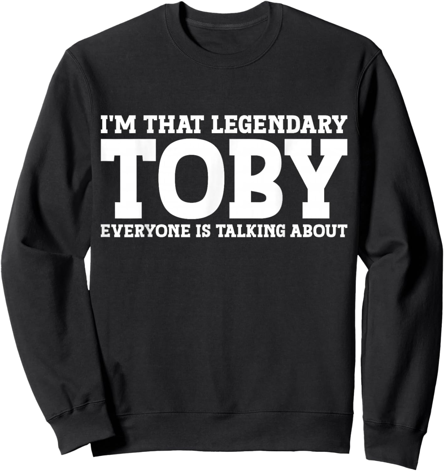 Toby Personal Name First Name Sweatshirt - Sweatshirt | Black