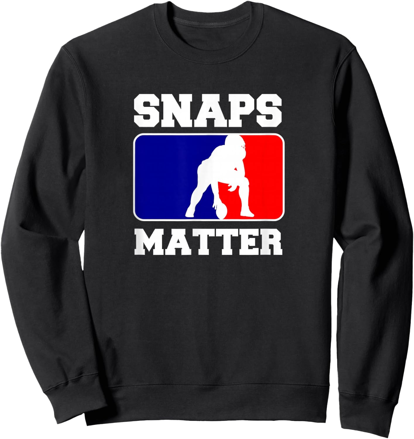 Snaps Matter "Football Center" Football Sweatshirt - Sweatshirt | Black