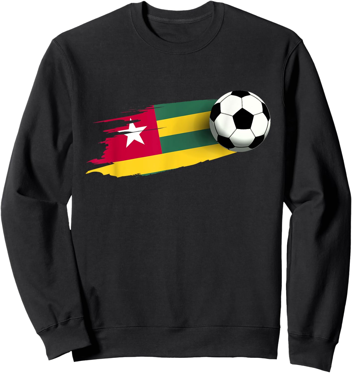 Togo Flag Jersey Togolese Soccer Team Togolese Sweatshirt - Sweatshirt | Black