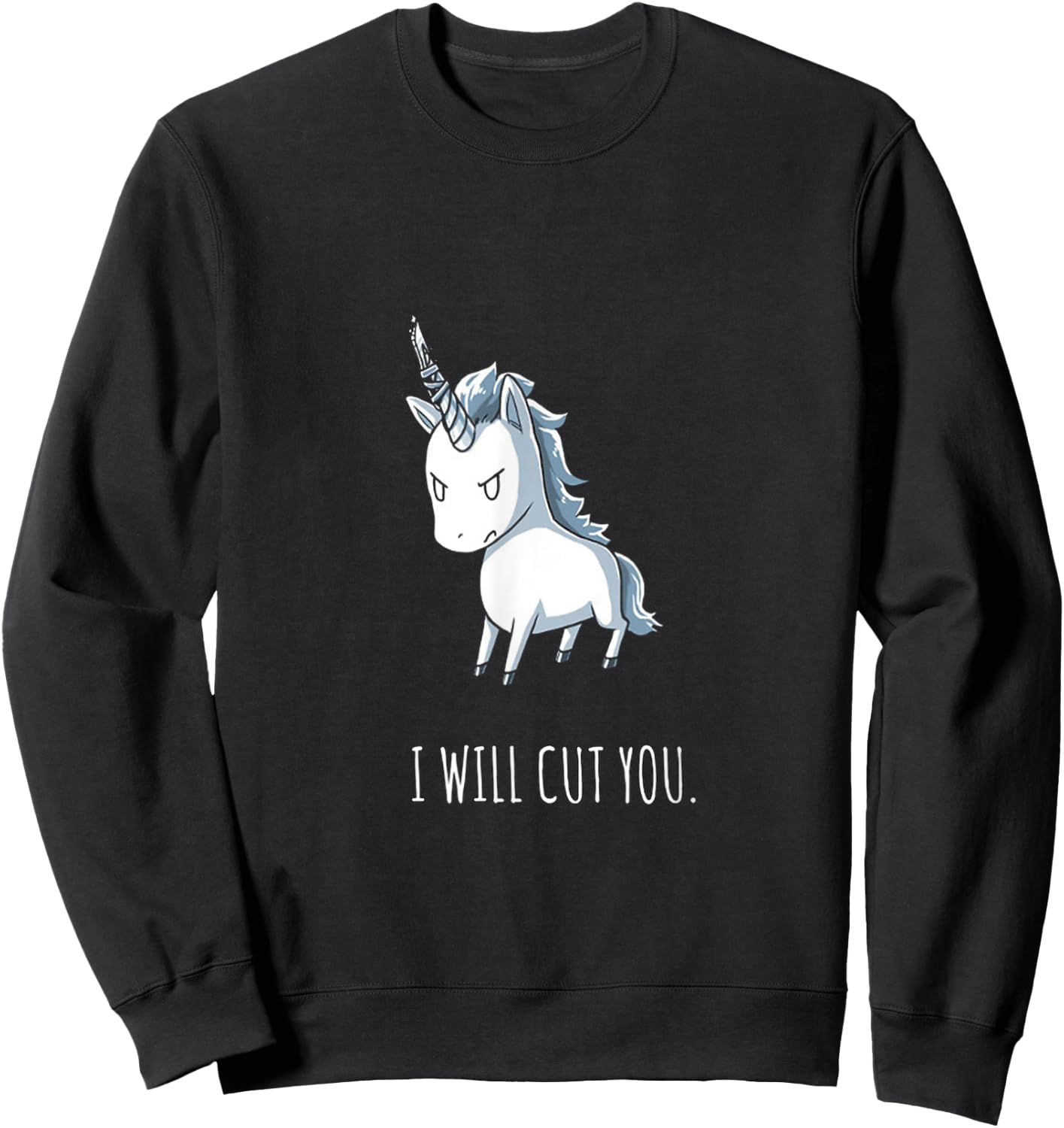 Stabby the Unicorn Sweatshirt - Sweatshirt | Black