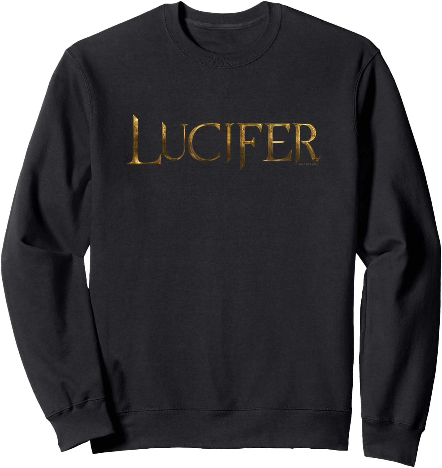 Lucifer Simple Gold Series Logo Sweatshirt - Sweatshirt | Black